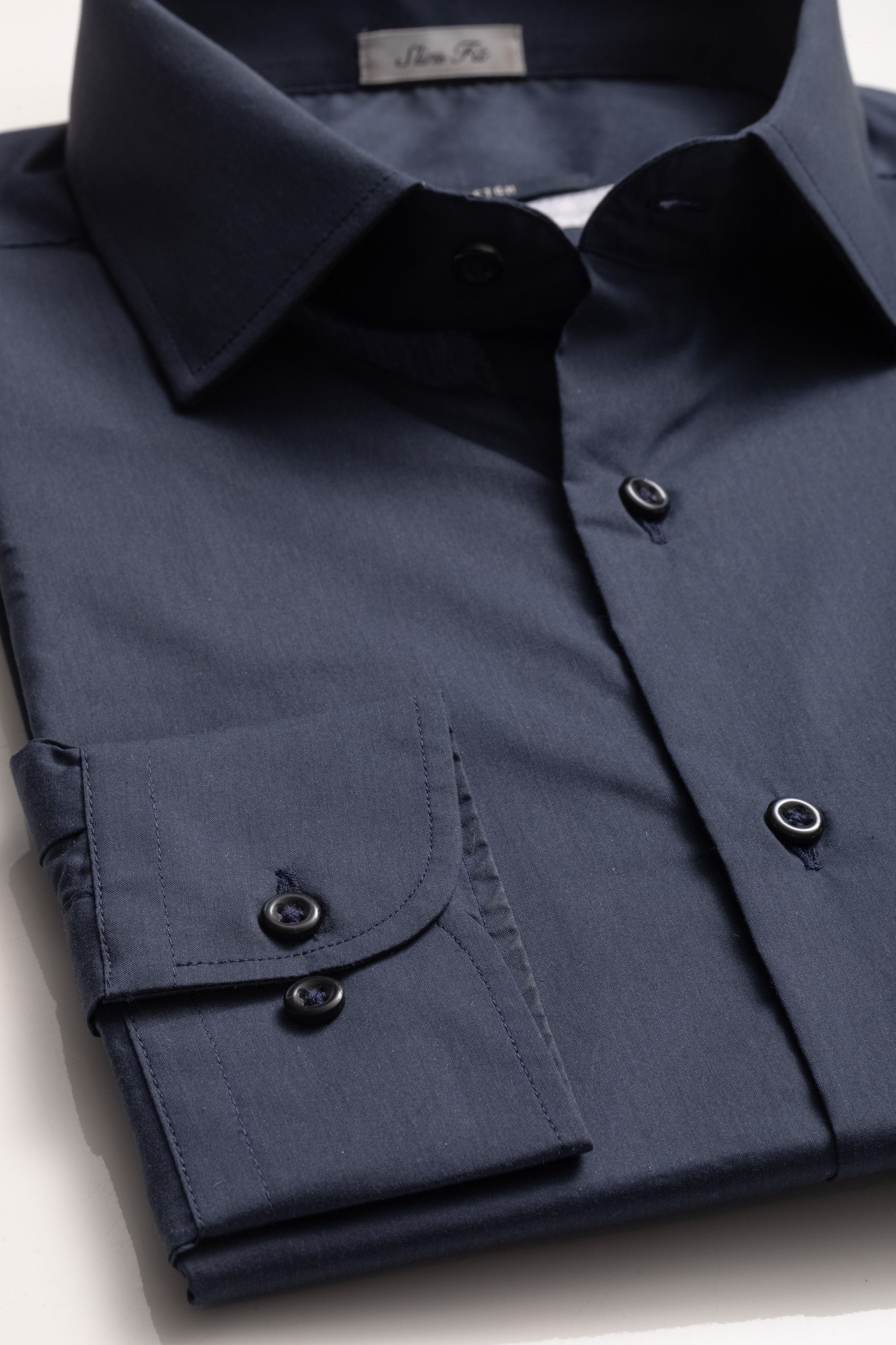 Camisa Manga Longa Slim fit Marinho - Diodato Alfaiataria