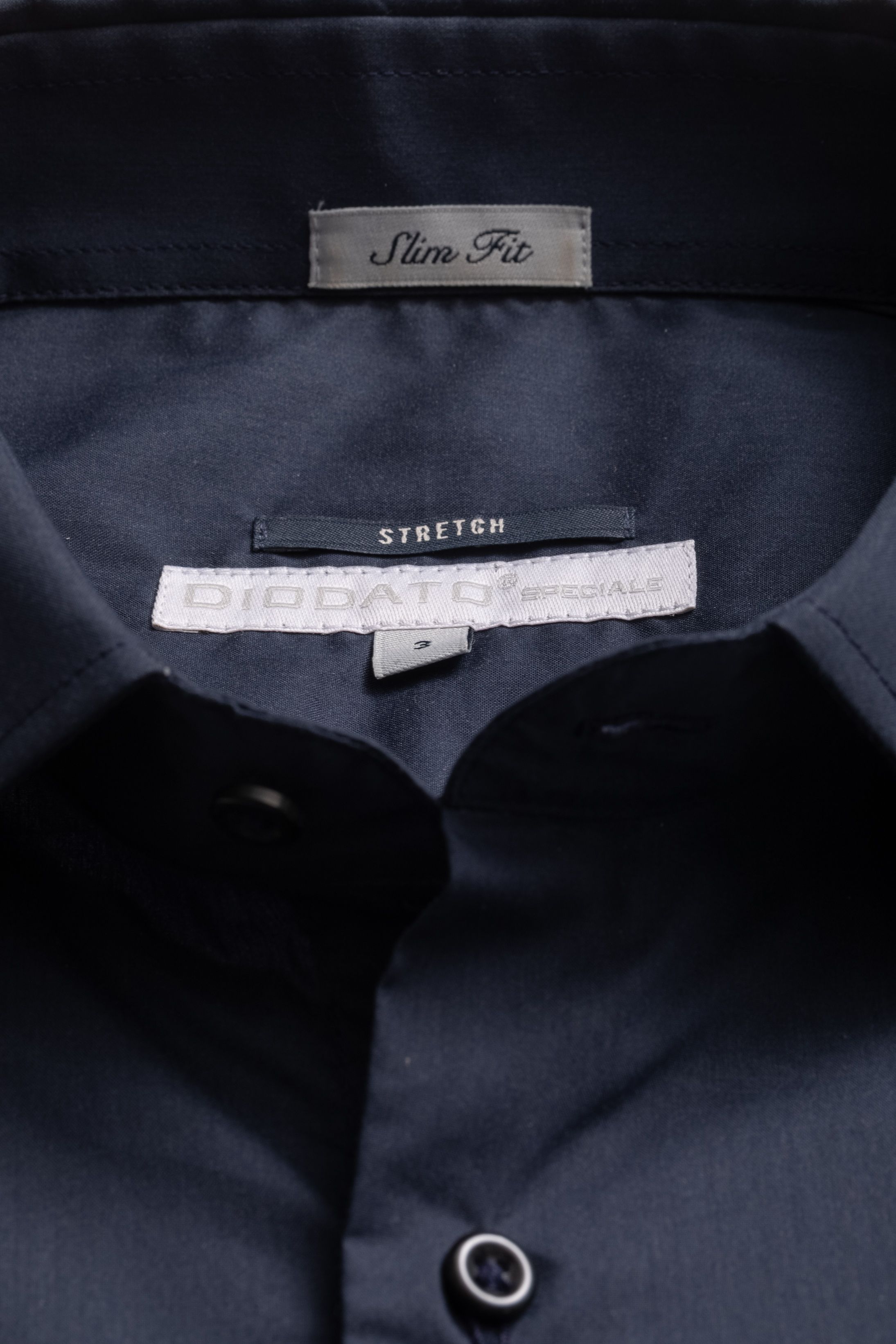 Camisa Manga Longa Slim fit Marinho