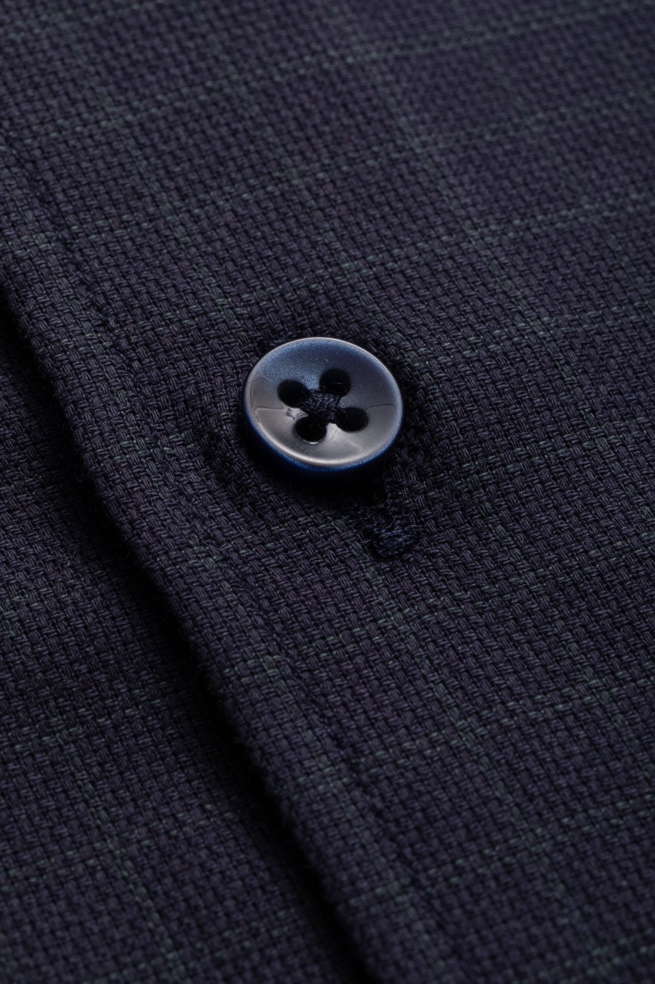 Camisa Manga Longa Slim fit Marinho Quadriculado
