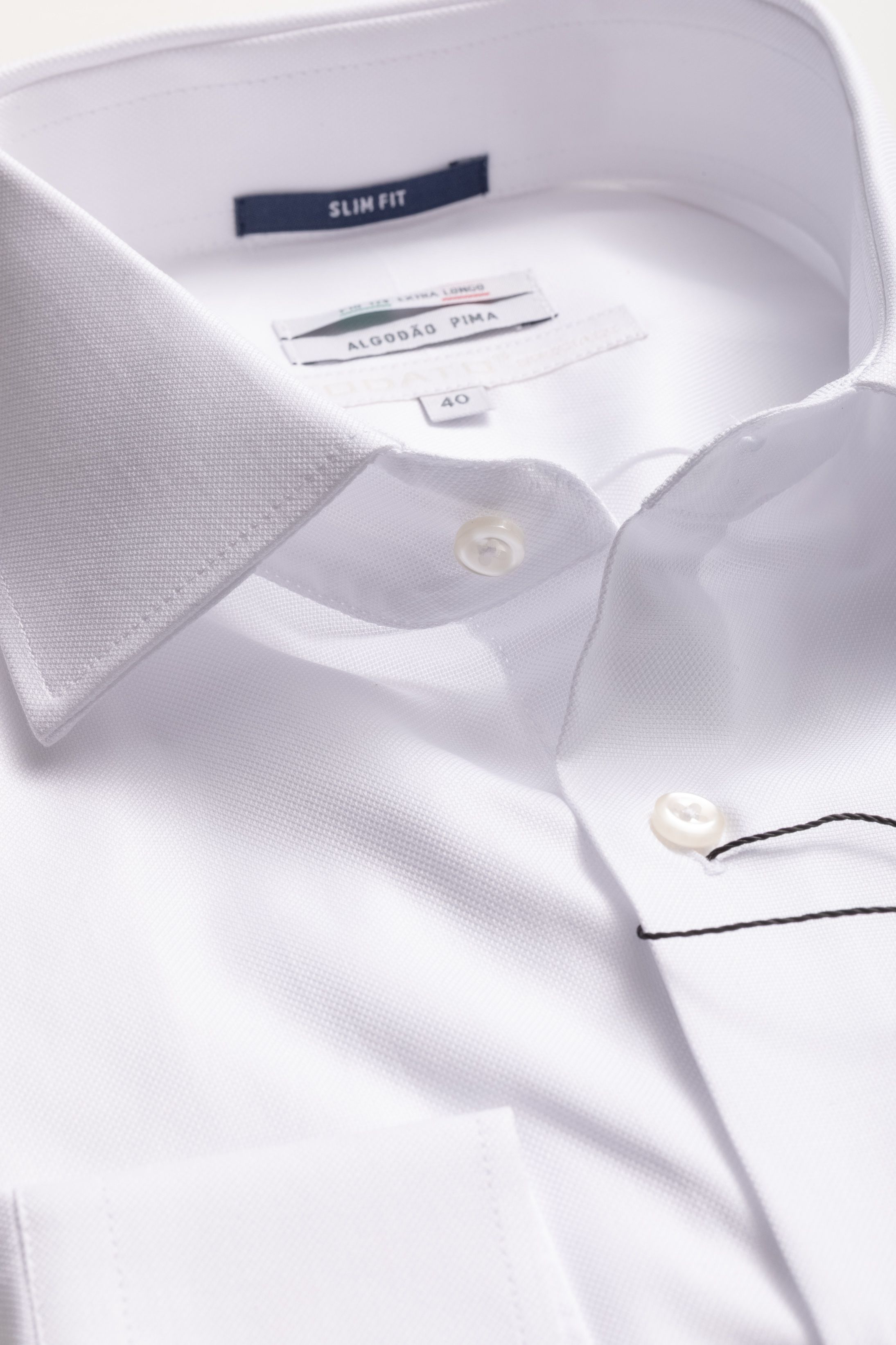 Camisa Social Slim Fit Fio 120 Pima Cotton Extra longo