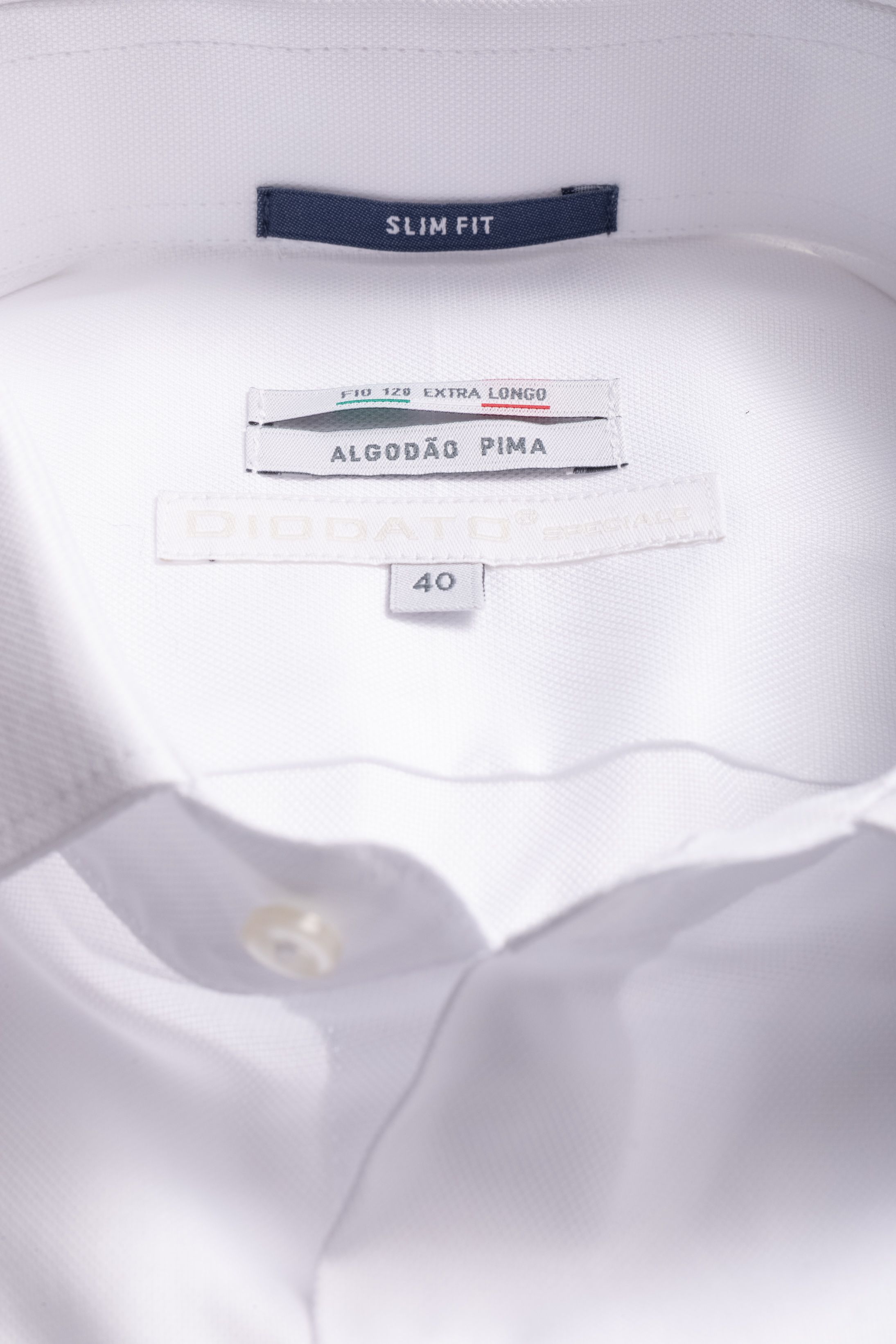 Camisa Social Slim Fit Fio 120 Pima Cotton Extra longo