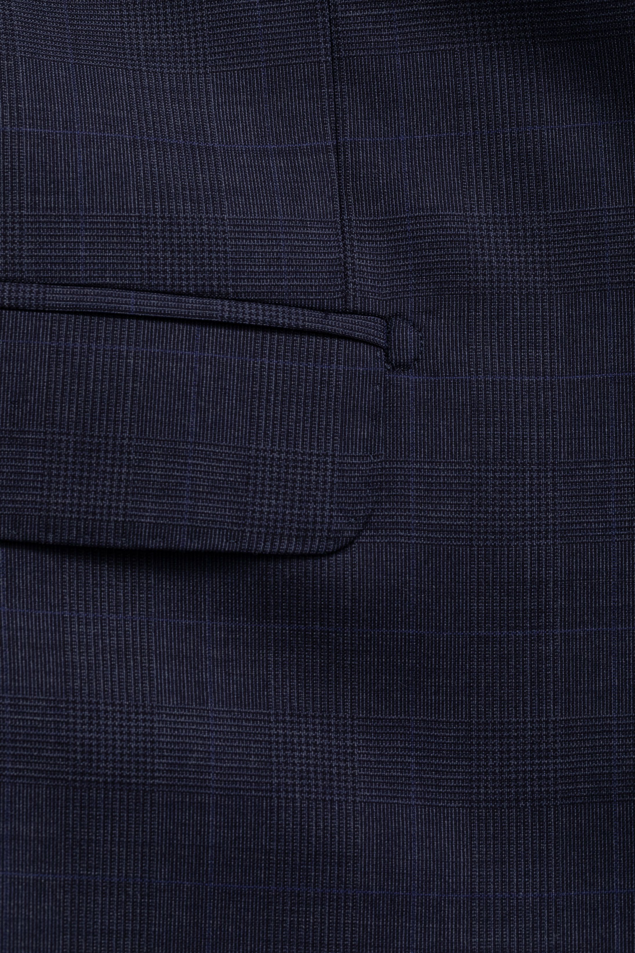 Costume Reda Super 110 Slim Window Pane Marinho 