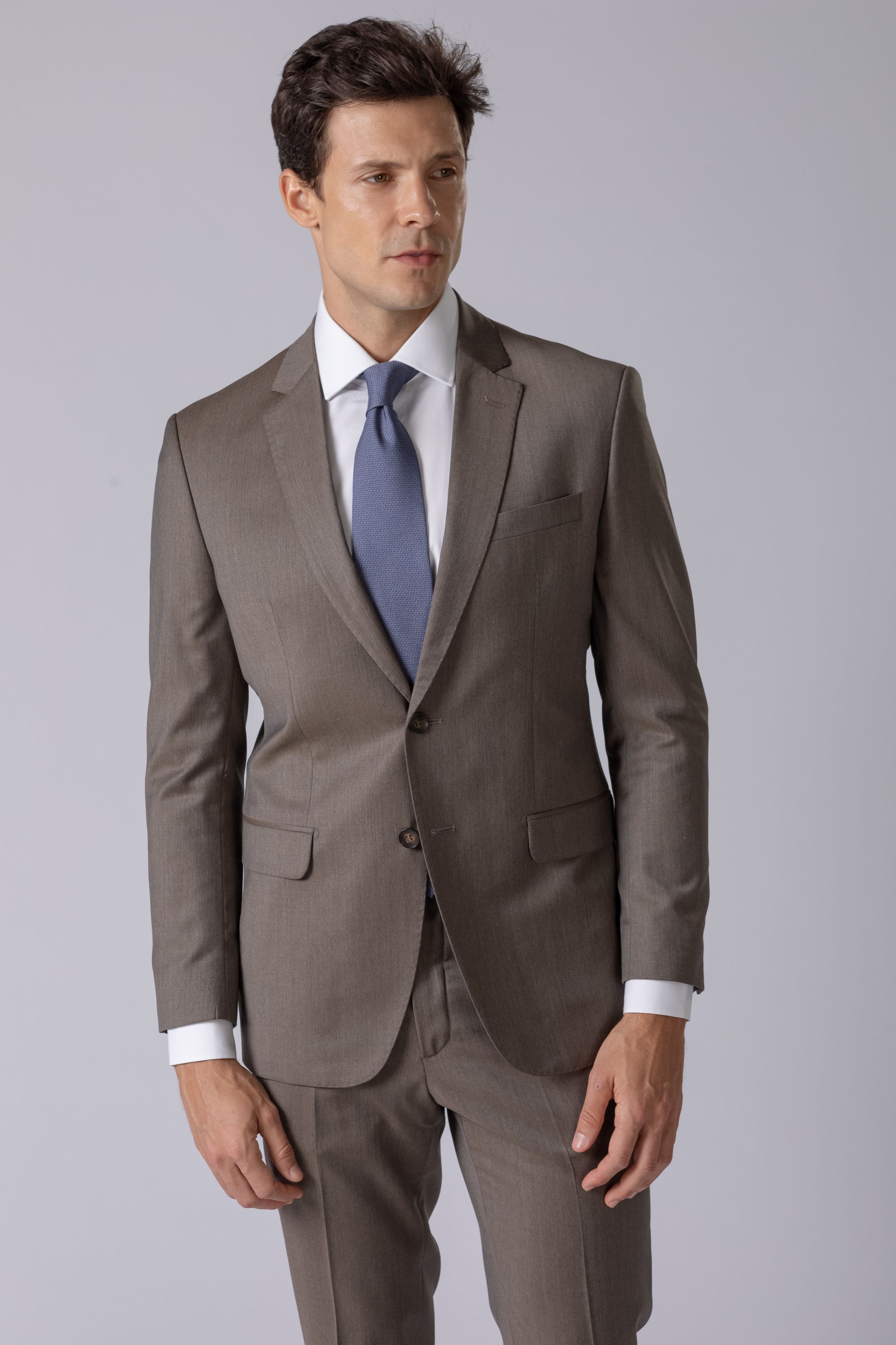 Costume Super 120 Slim Marrom claro