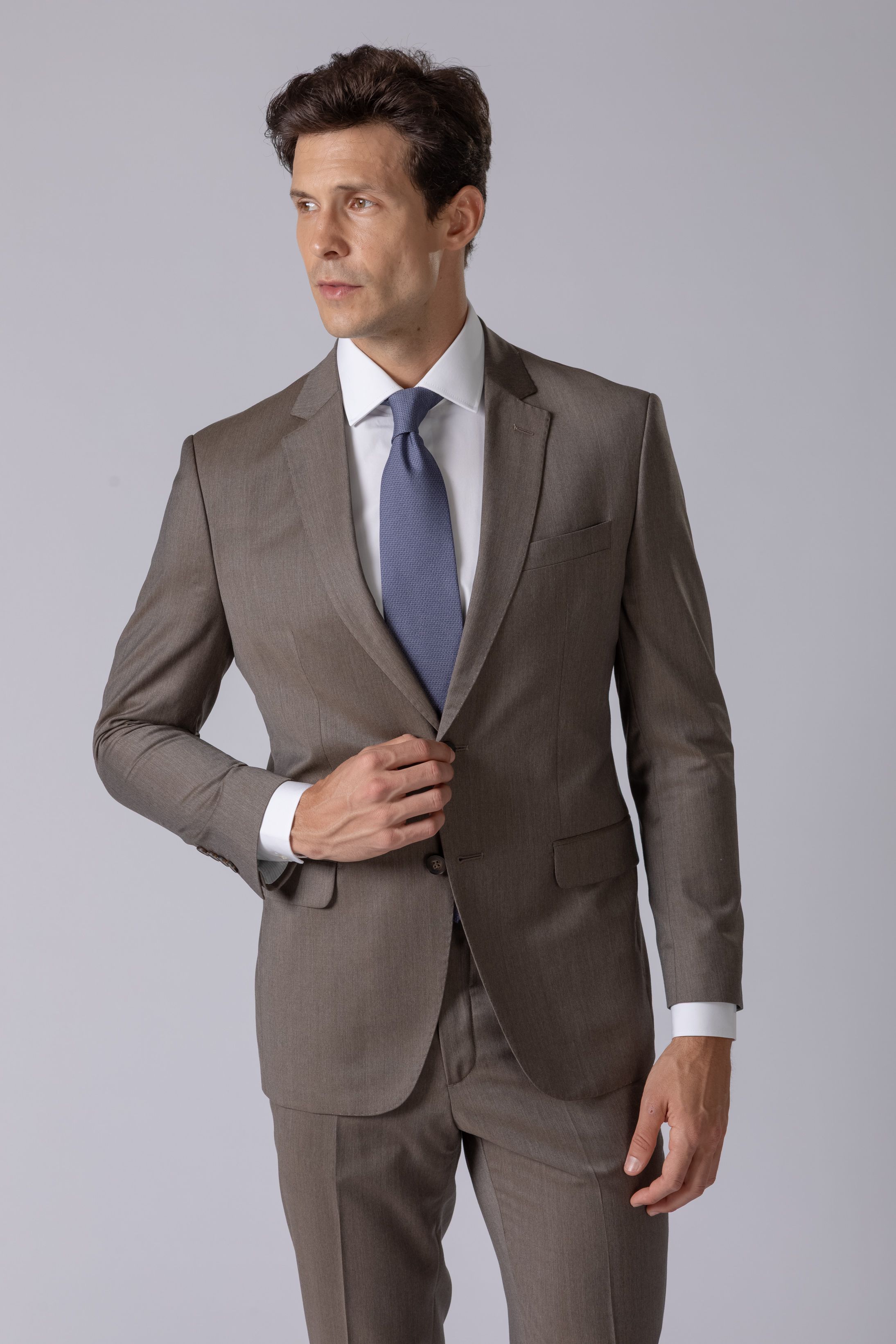 Costume Super 120 Slim Marrom claro