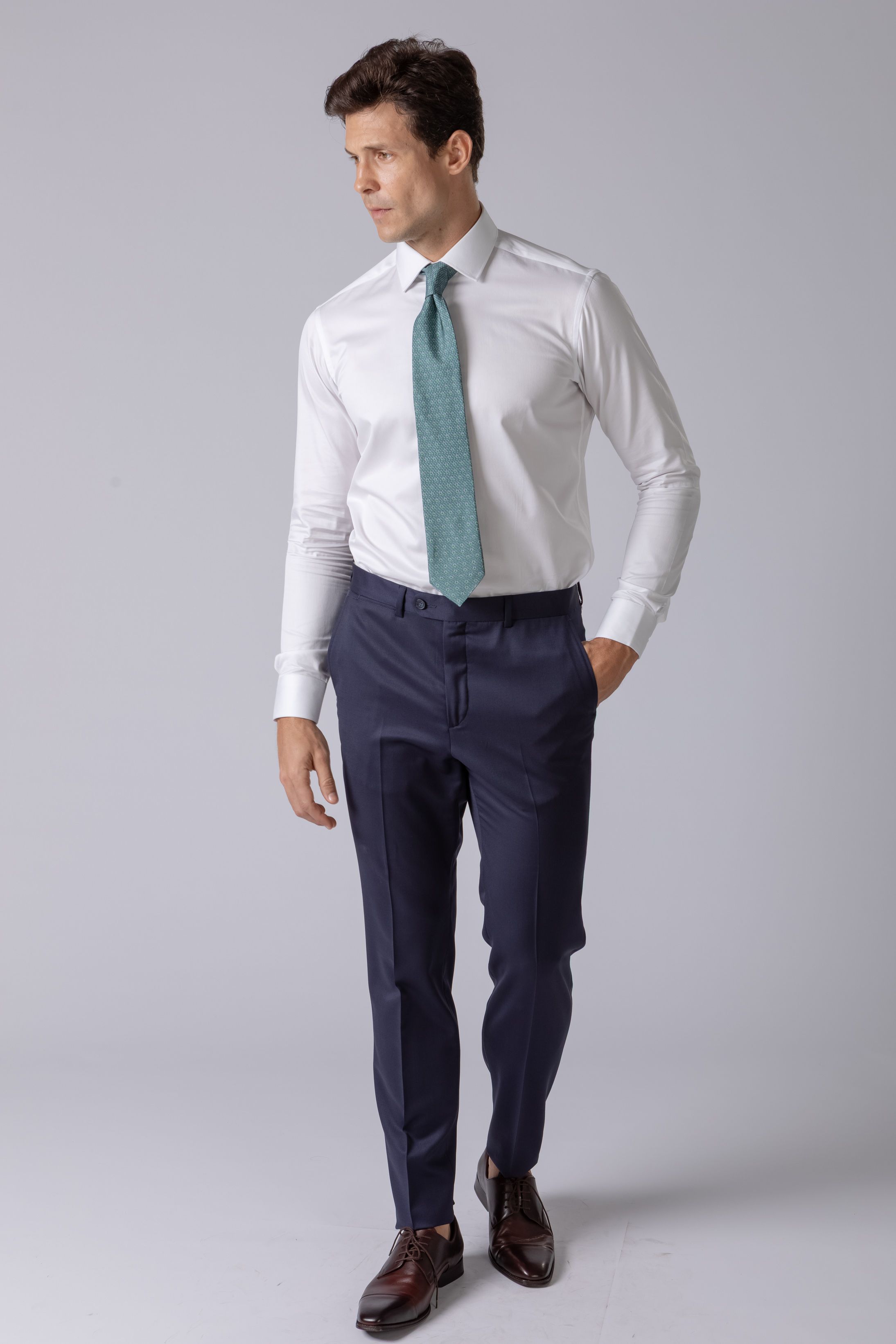 Calça social Super 120 Slim Fit Marinho