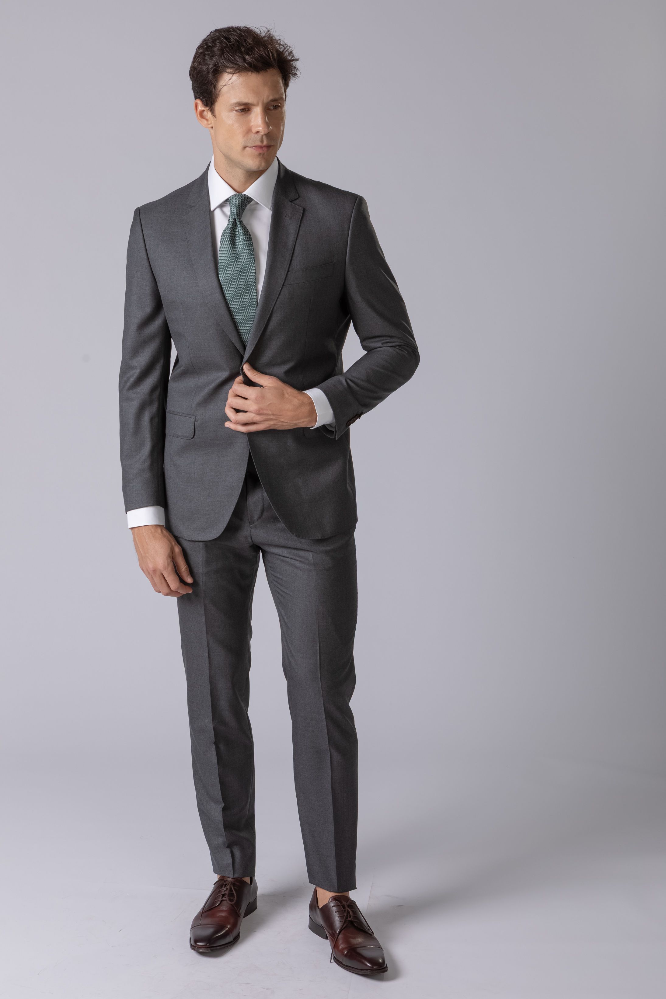 Costume Canônico Super 150 Slim Cinza Médio
