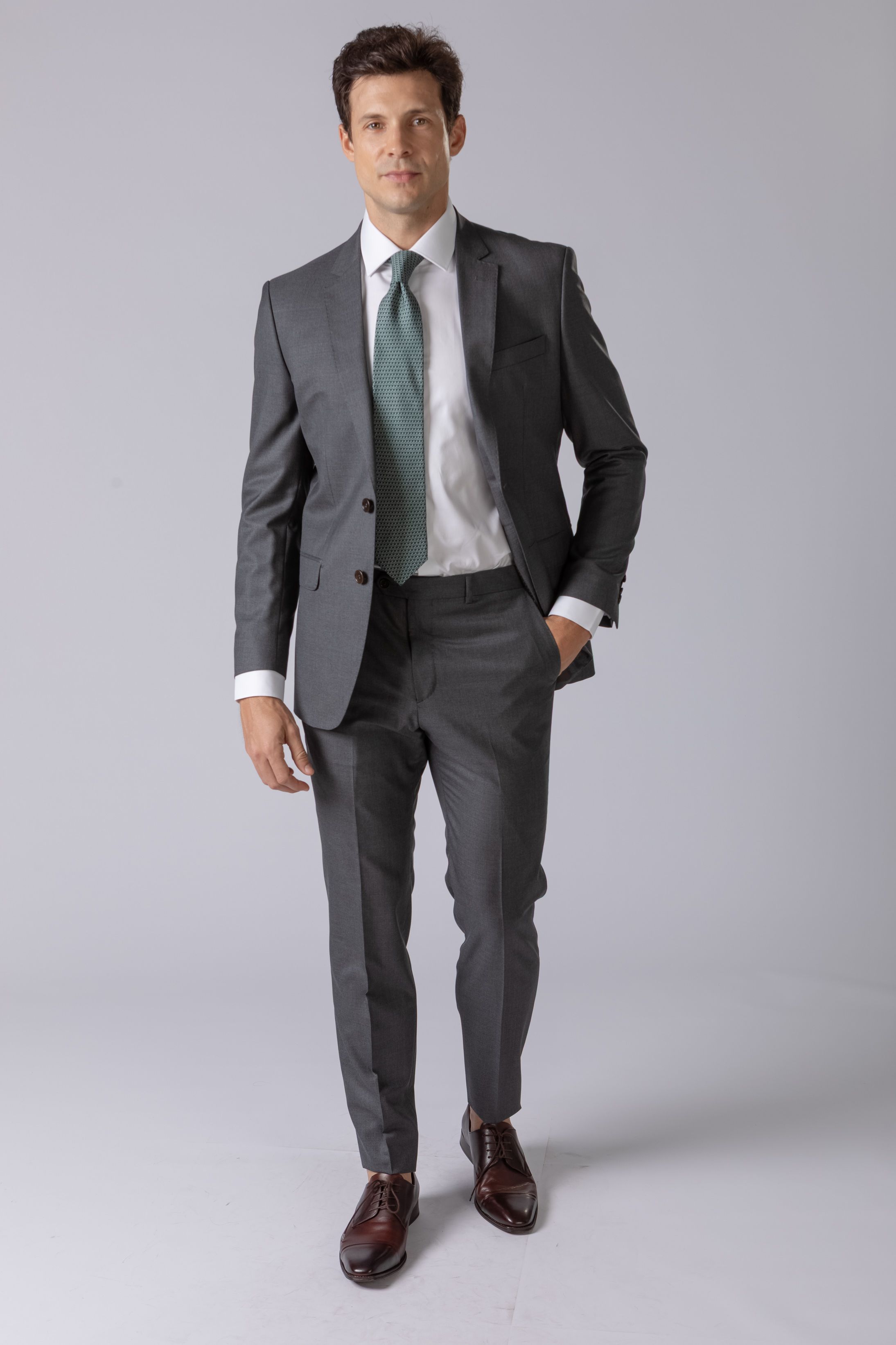Costume Canônico Super 150 Slim Cinza Médio