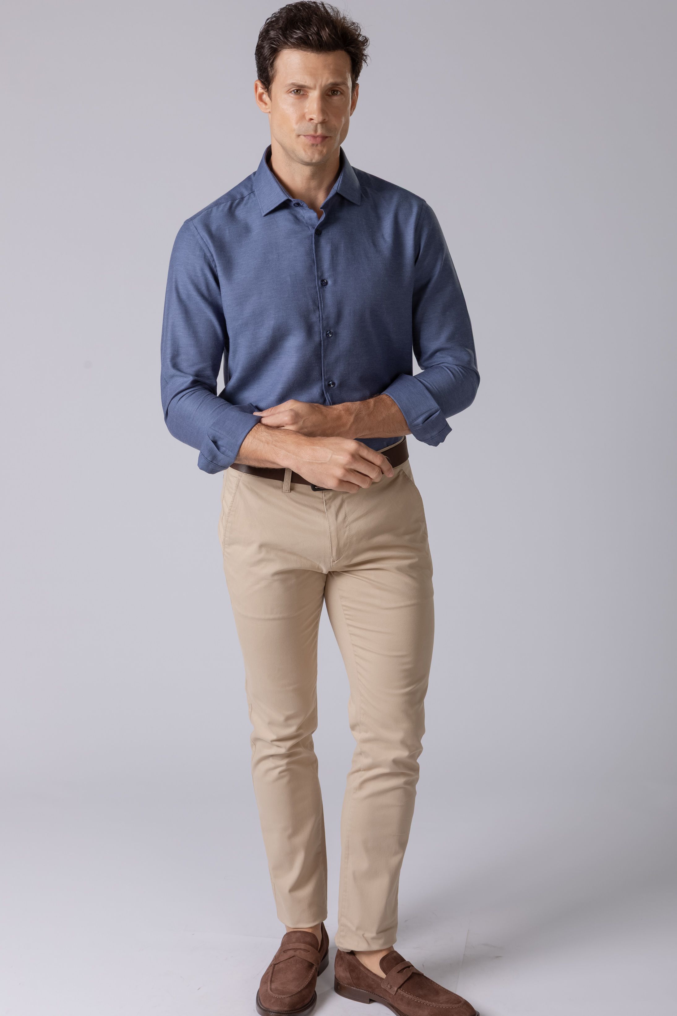 Calça Sport Pima Cotton Slim Fit Caqui
