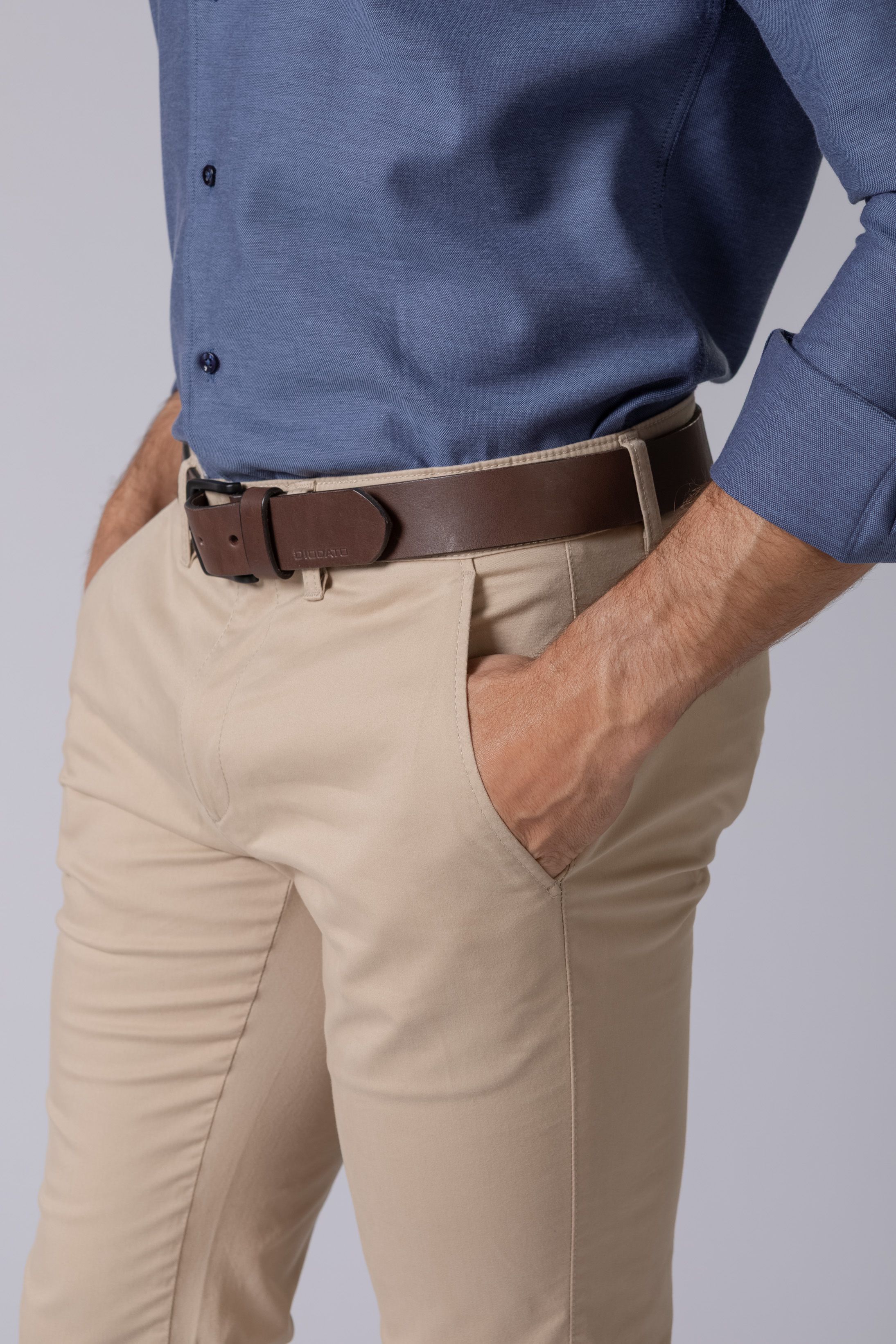 Calça Sport Pima Cotton Slim Fit Caqui