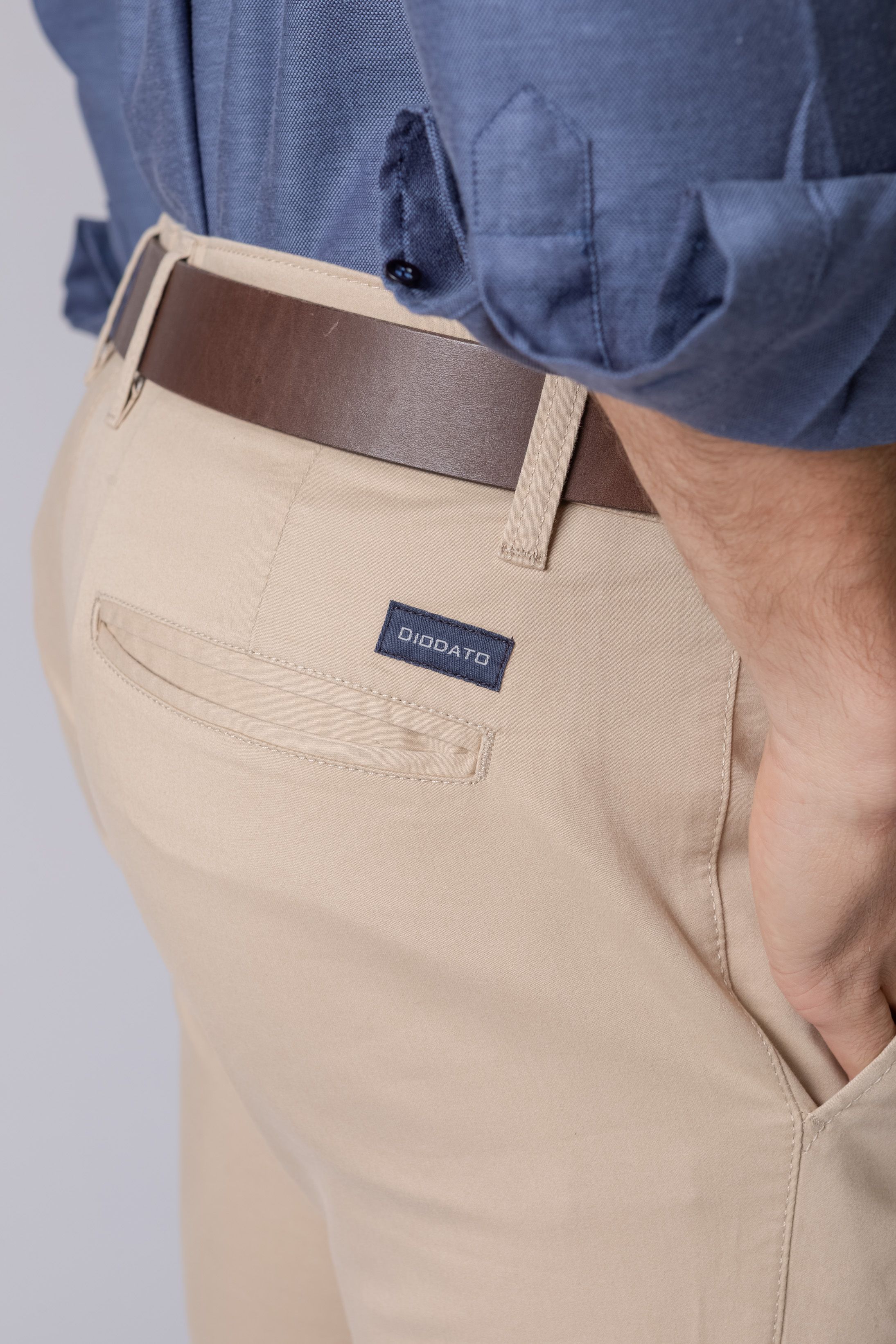 Calça Sport Pima Cotton Slim Fit Caqui