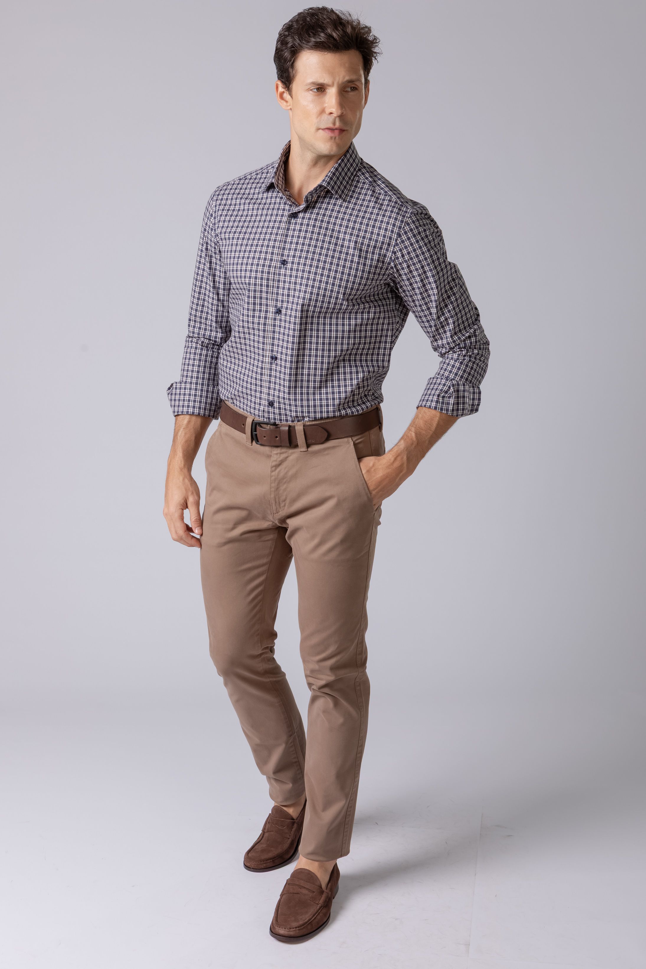 Calça Sport Slim Fit Marrom - Diodato Alfaiataria