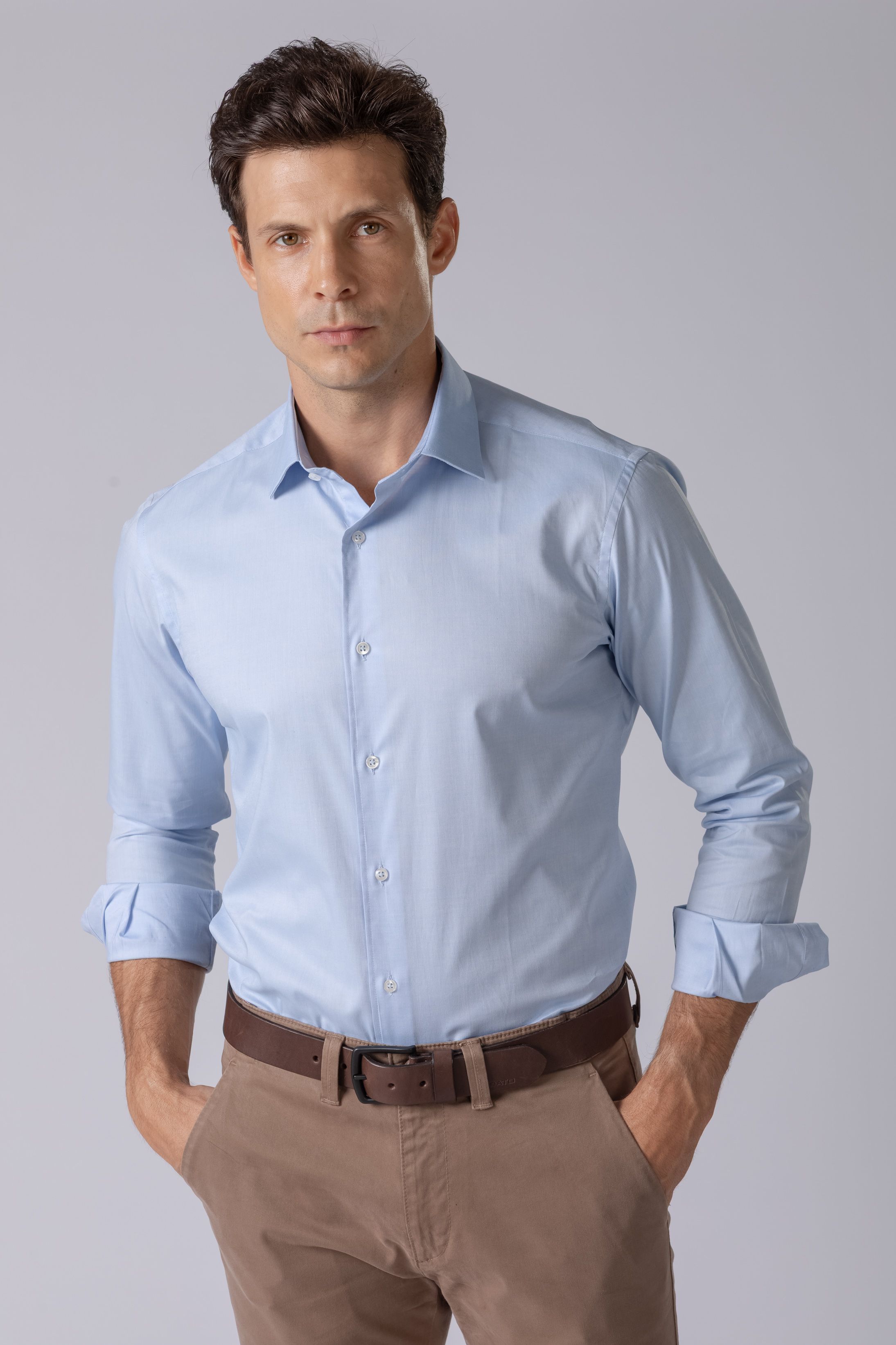 Camisa Manga Longa Regular Azul - Diodato Alfaiataria