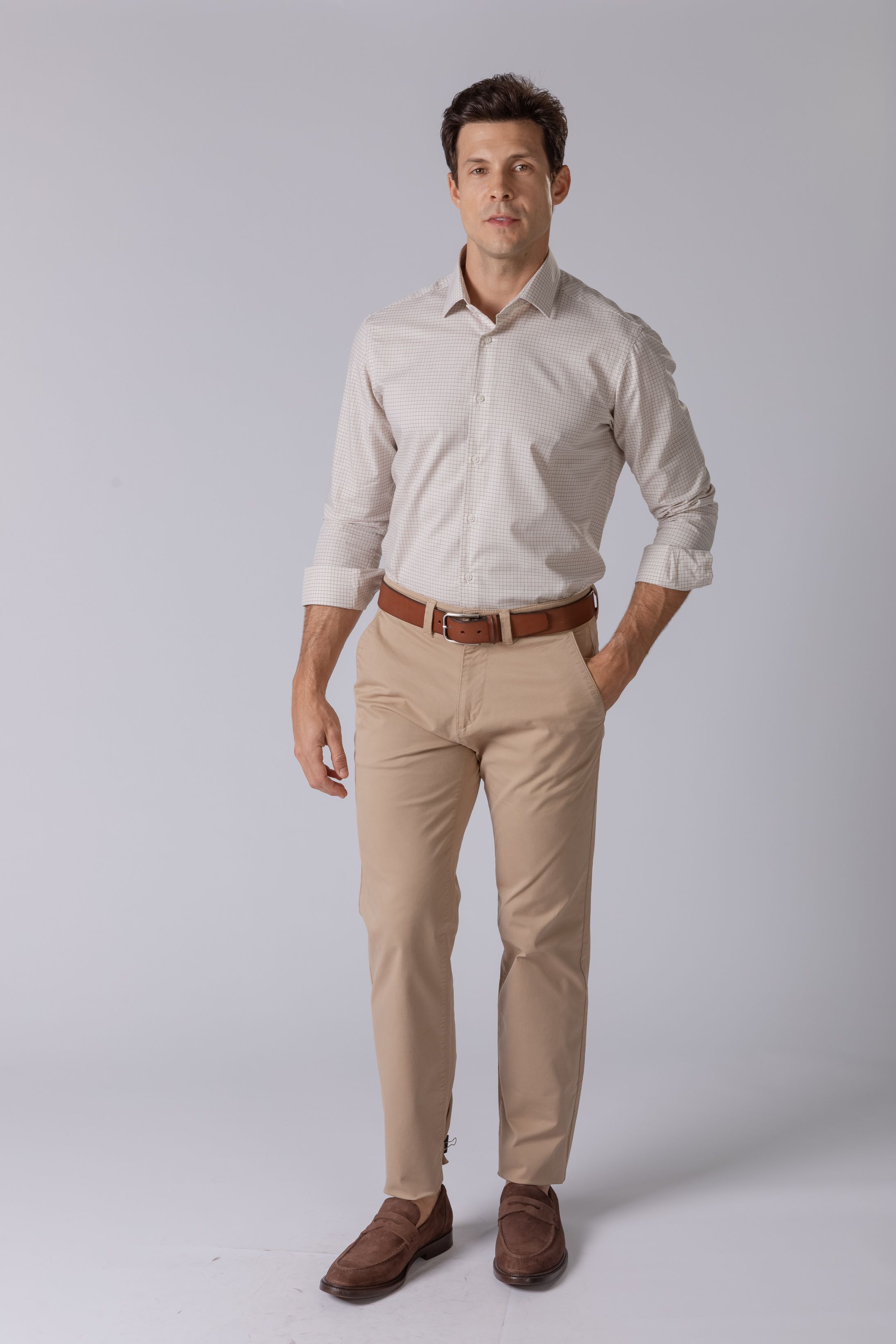 Calça Sport Slim Fit Areia - Diodato Alfaiataria