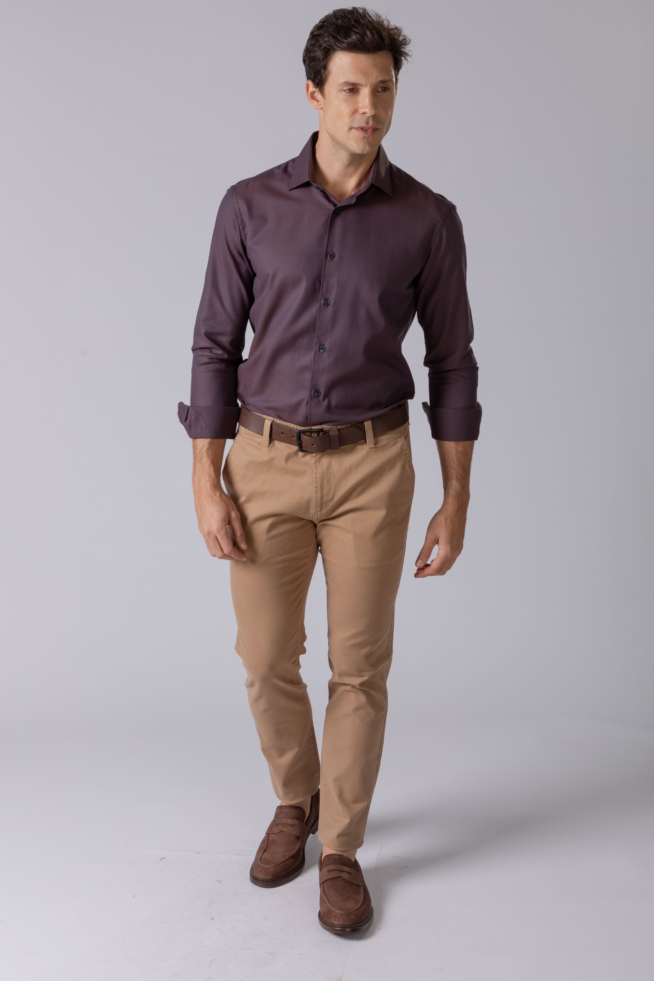 Calça Sport Slim Fit Camel 