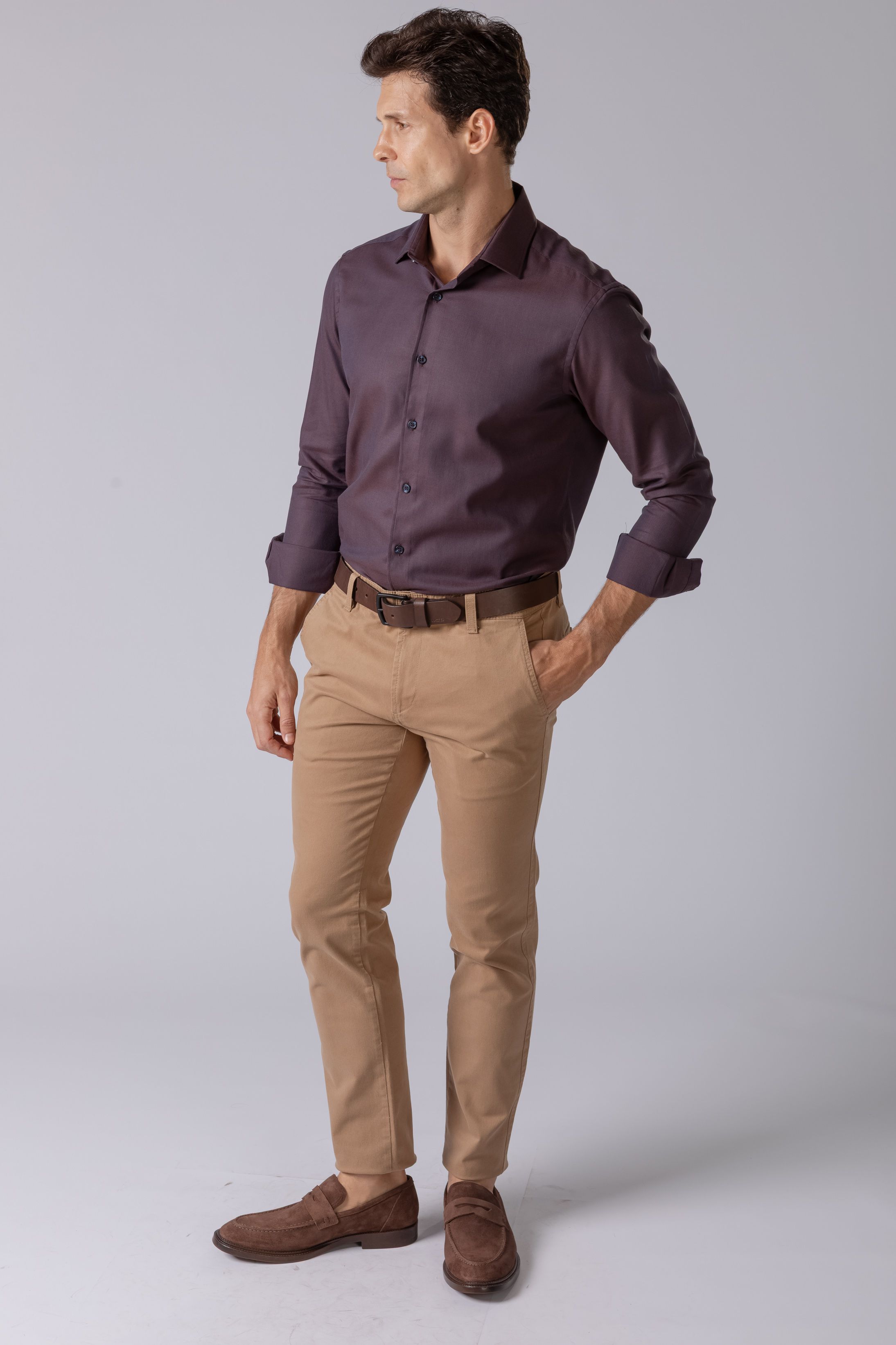 Calça Sport Slim Fit Camel 