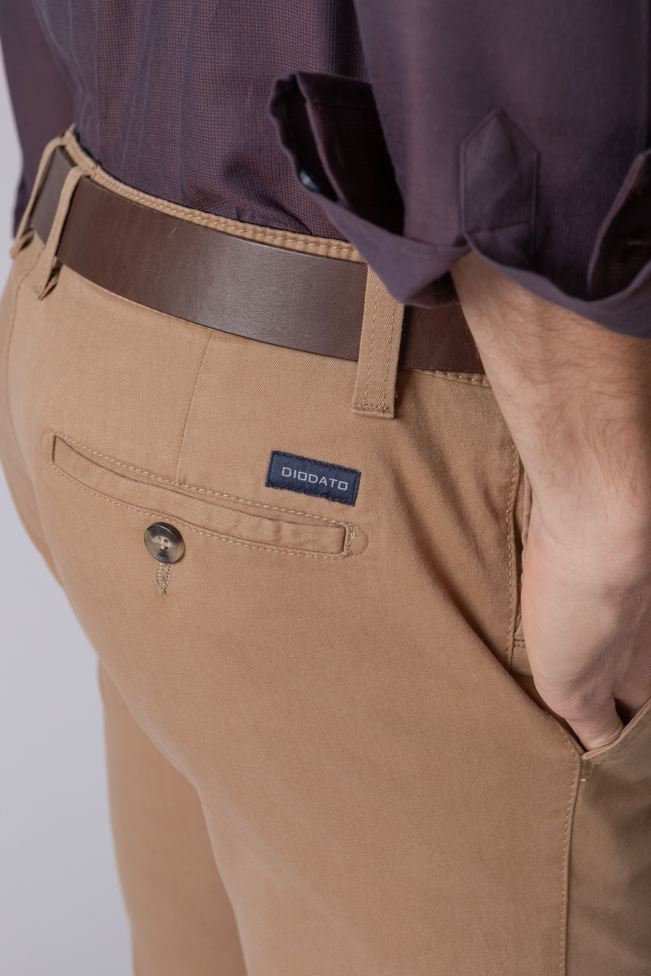 Calça Sport Slim Fit Camel 