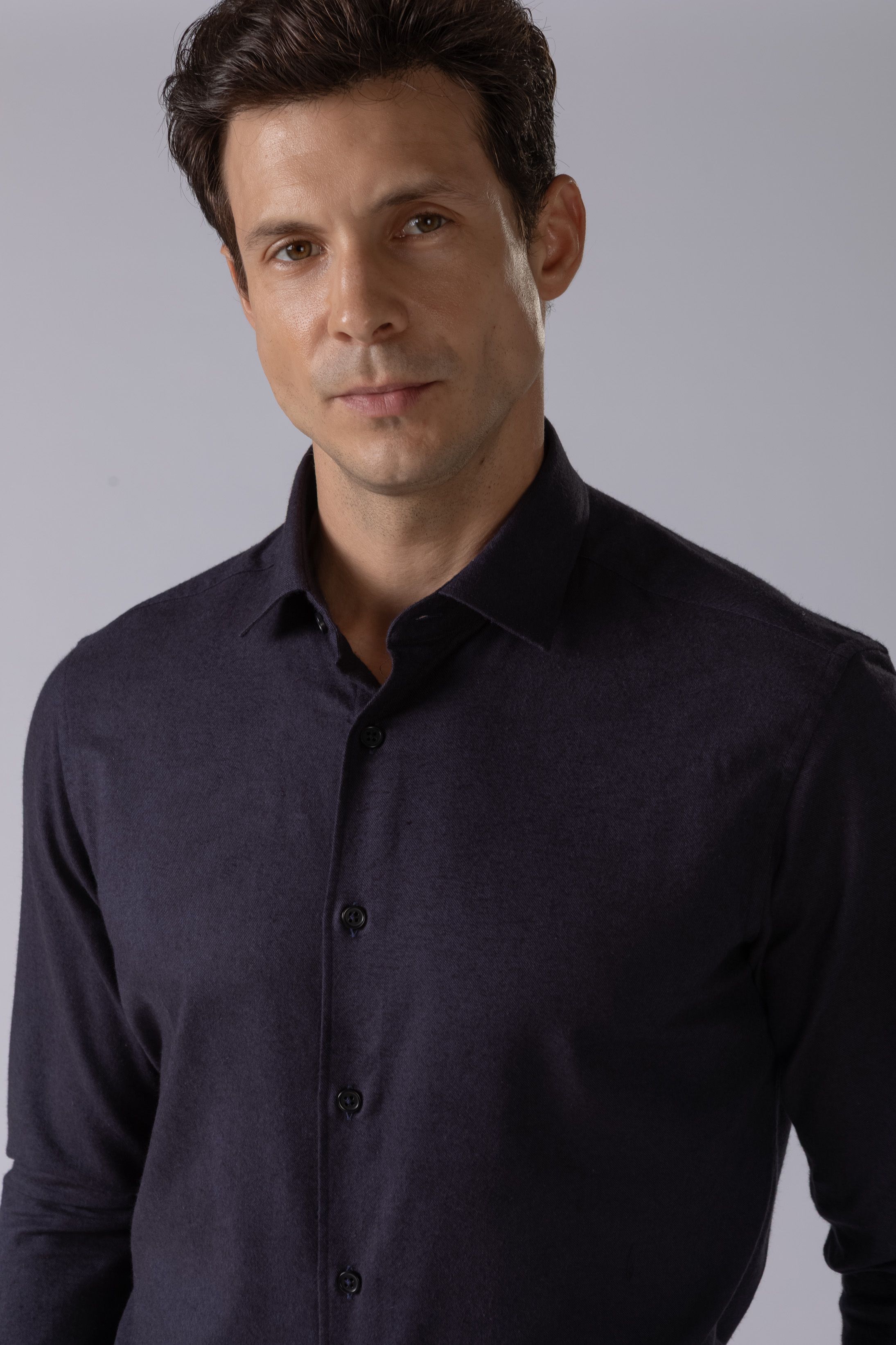 Camisa Manga Longa Slim fit Marinho - Diodato Alfaiataria