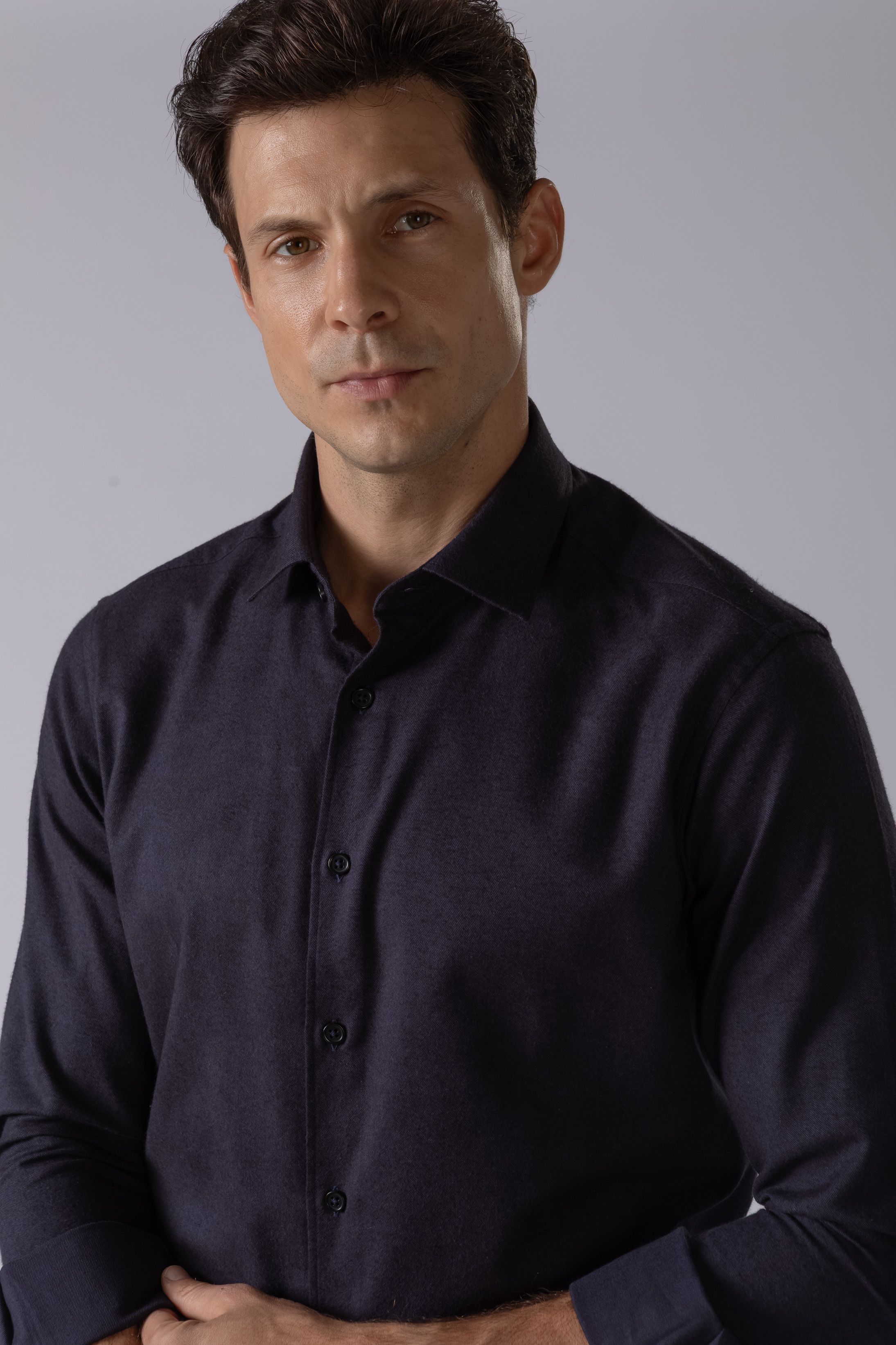 Camisa Manga Longa Slim fit Marinho