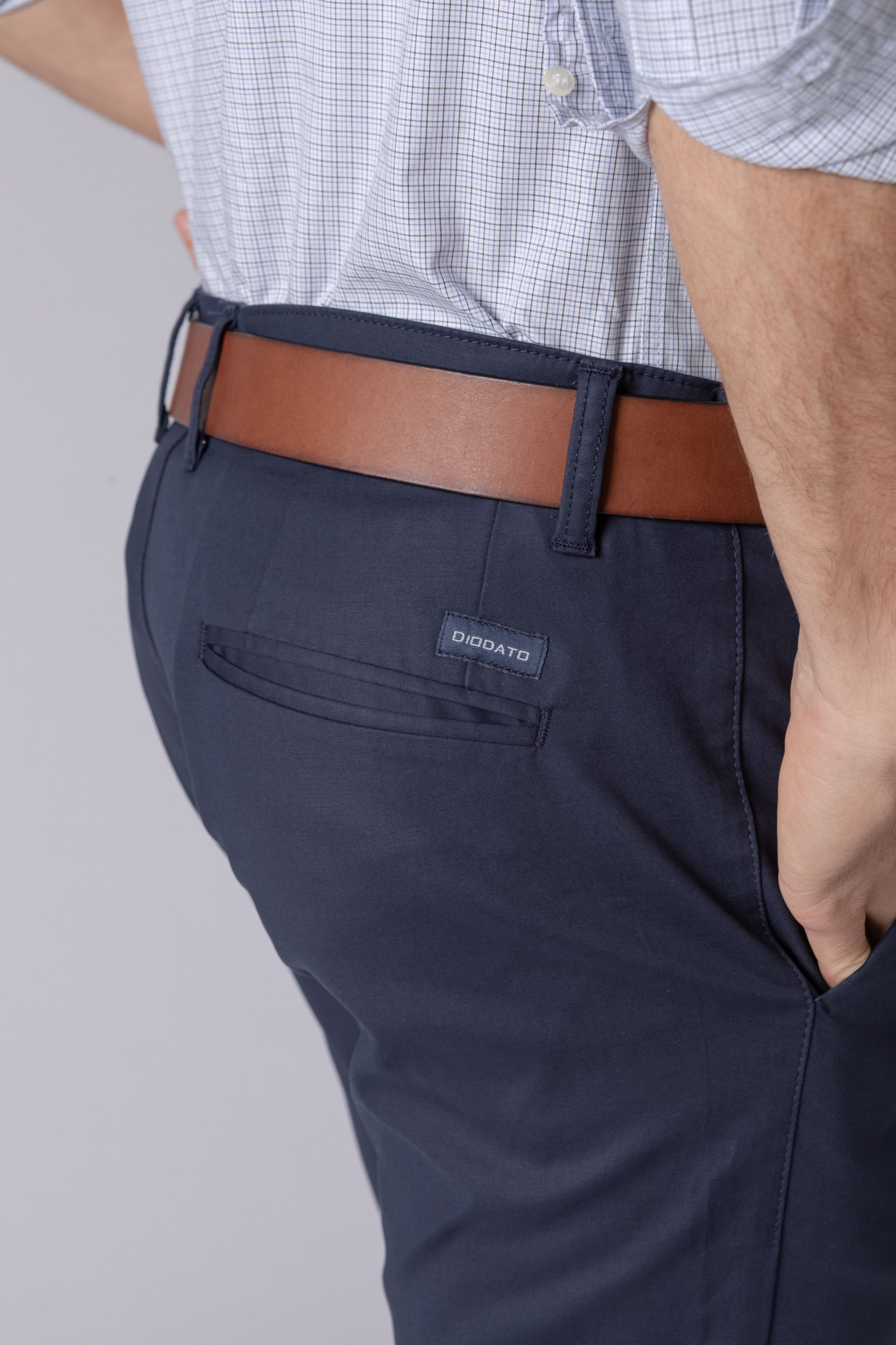 Calça Sport Slim Fit Tessuto Speciale Marinho