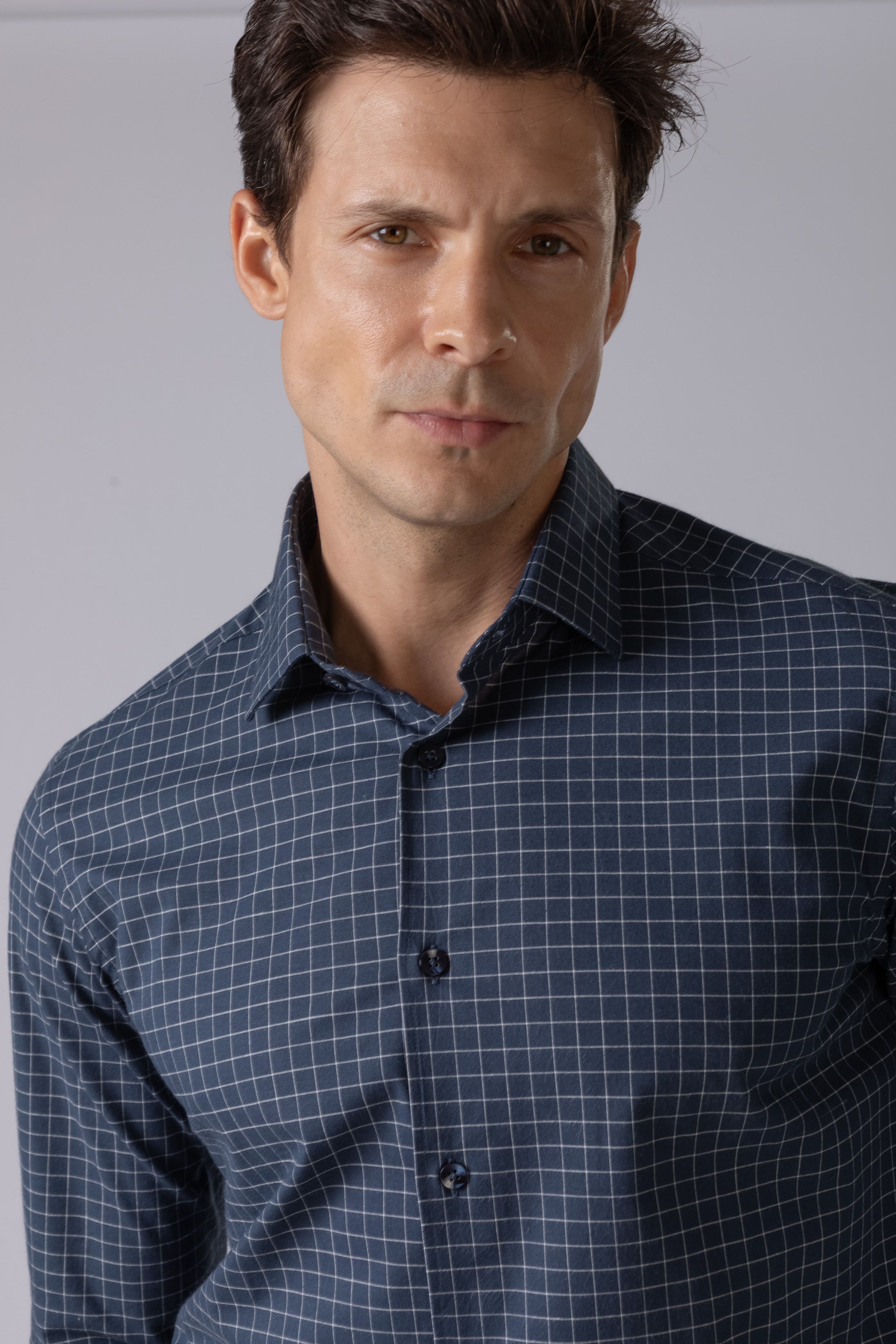 Camisa Manga Longa Regular Marinho