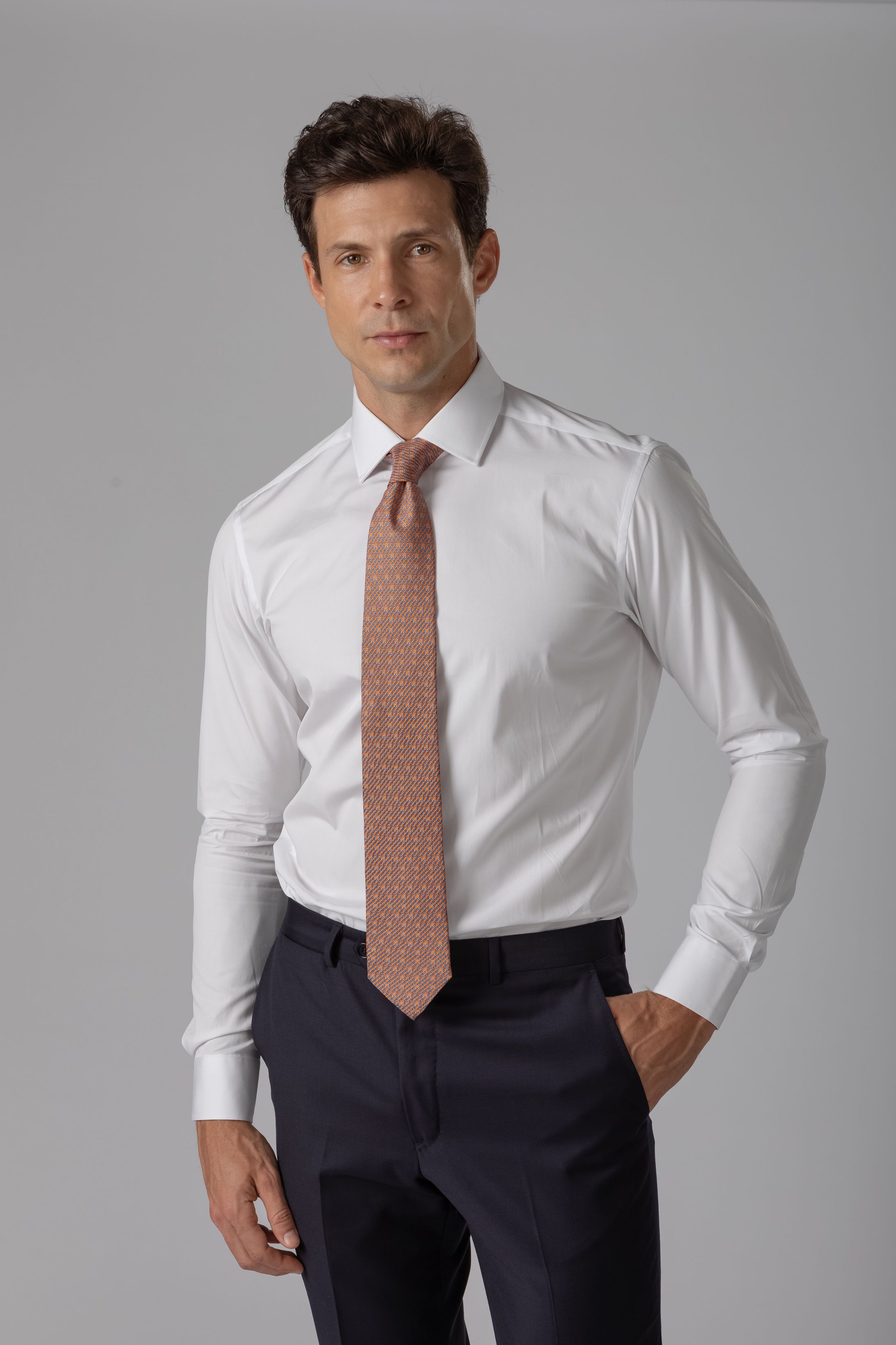 Camisa Social Slim fit Fio 80 Liquid Ammonia Branc - Diodato Alfaiataria