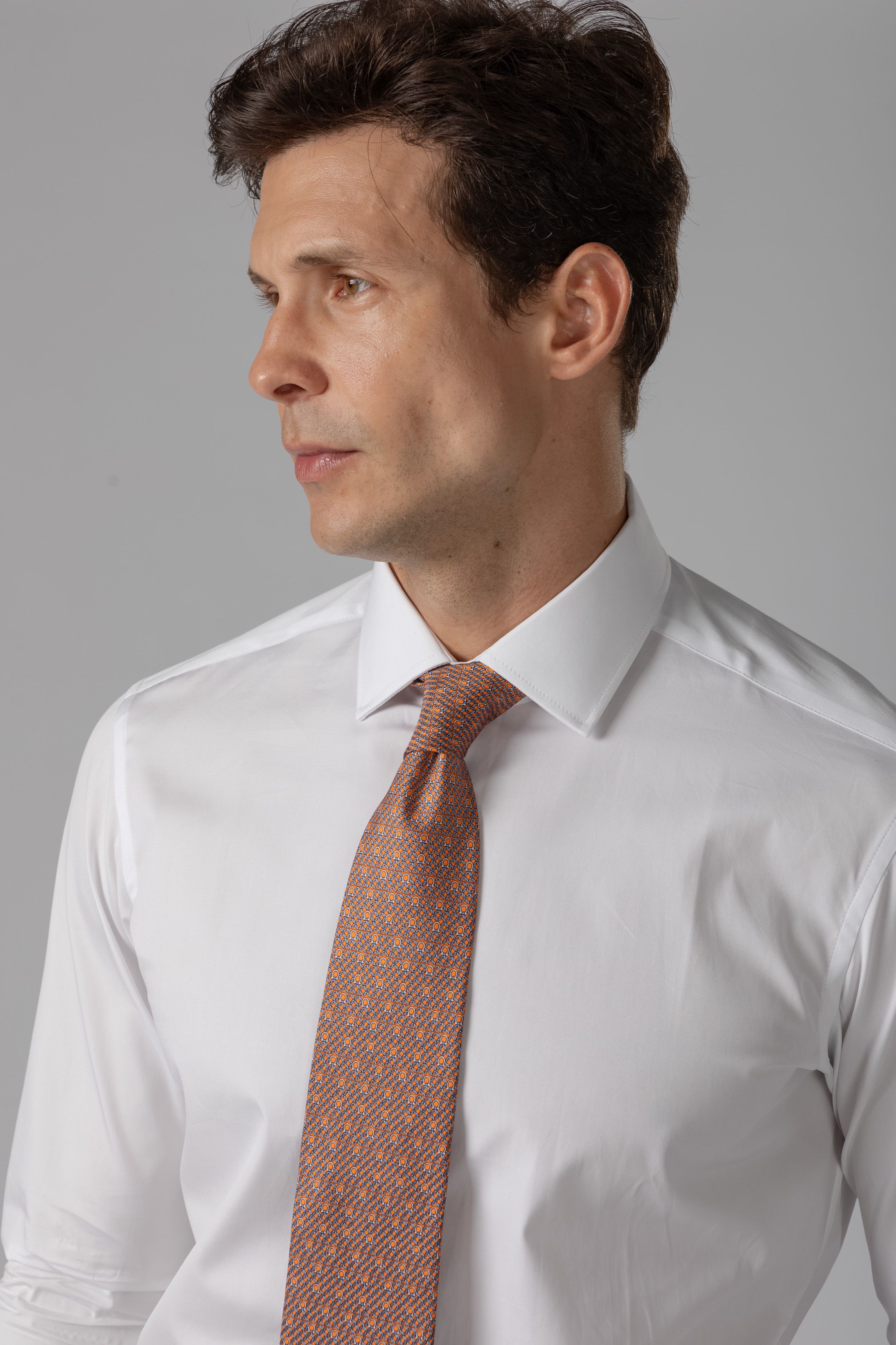 Camisa Social Slim fit Fio 80 Liquid Ammonia Branca