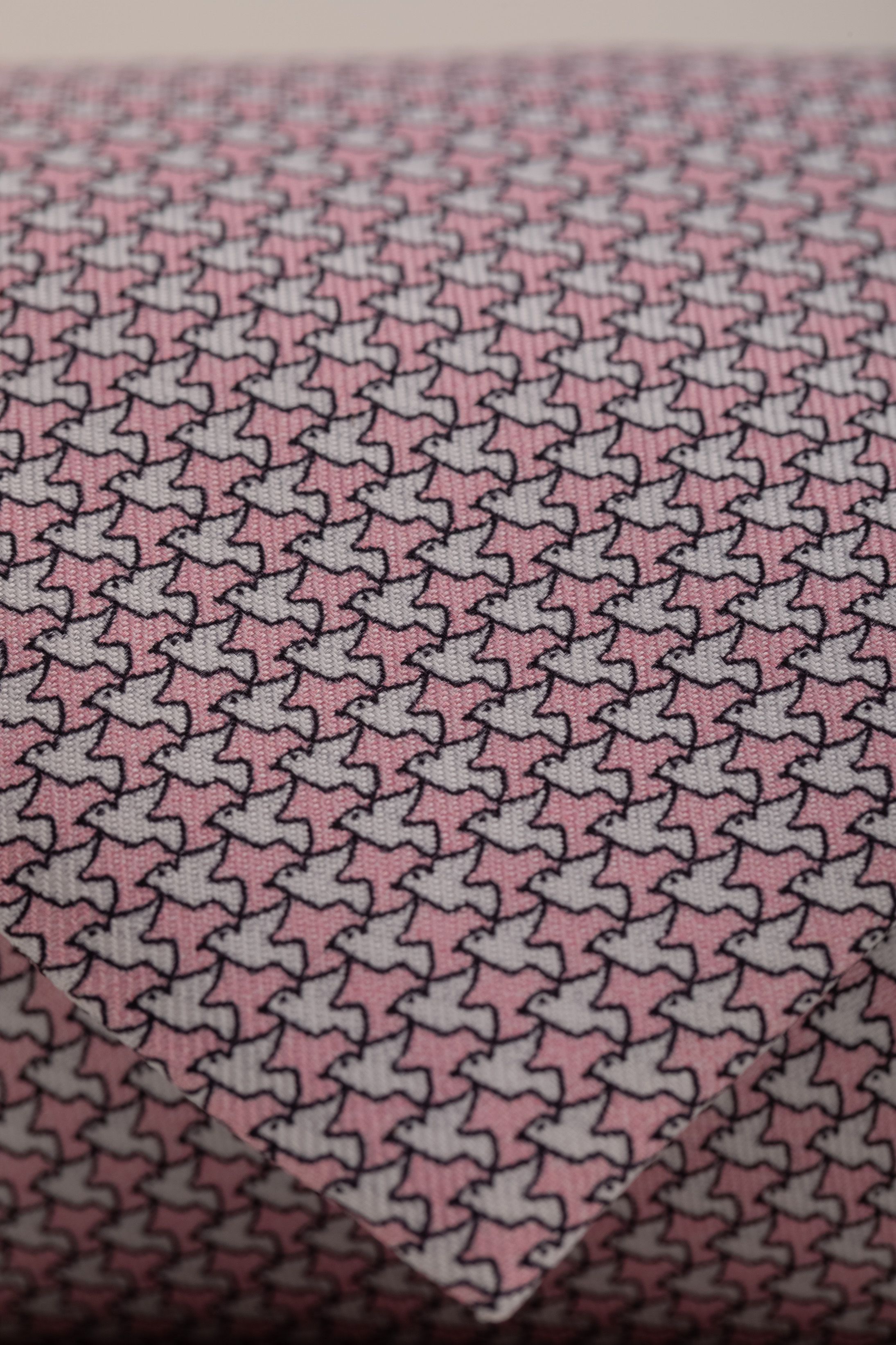 Gravata Seda Italiana Rosa Claro