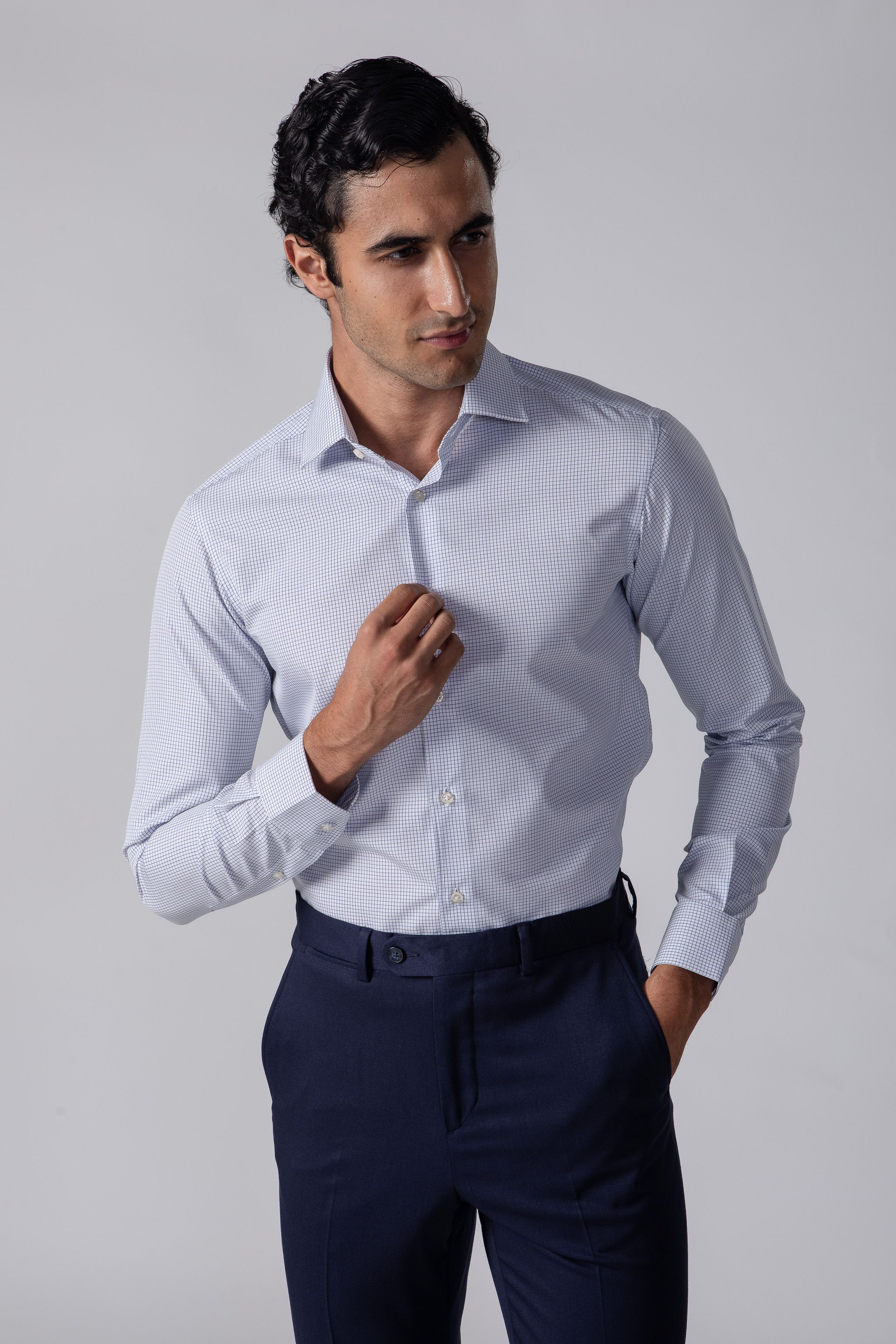 Camisa Social Slim fit fio 80