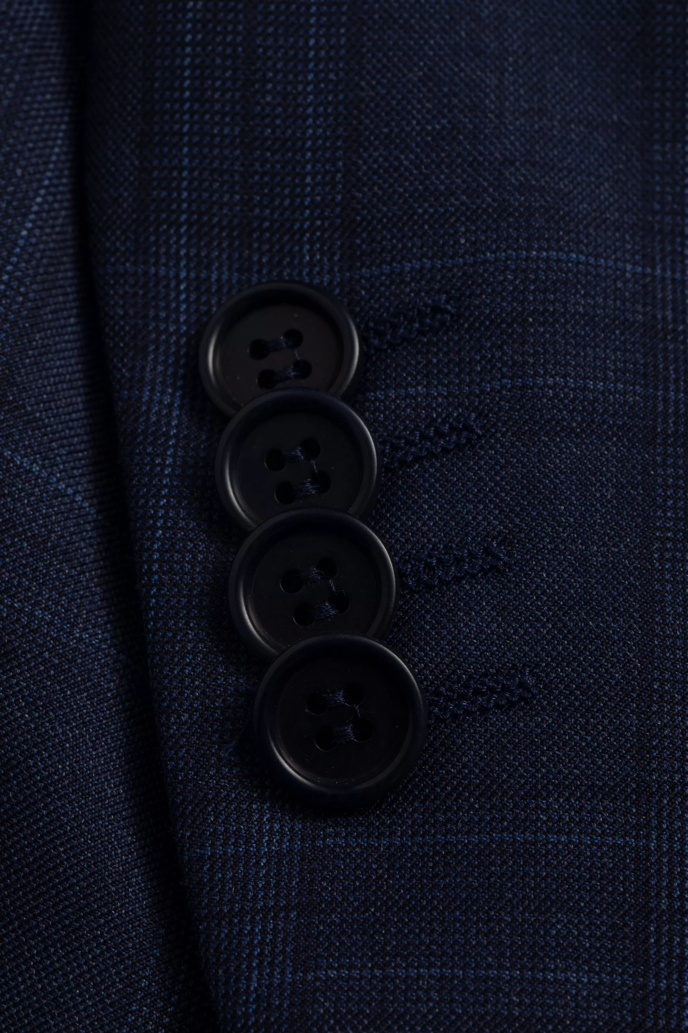Blazer Reda Super 130 Slim Window Pane Marinho - Diodato Alfaiataria
