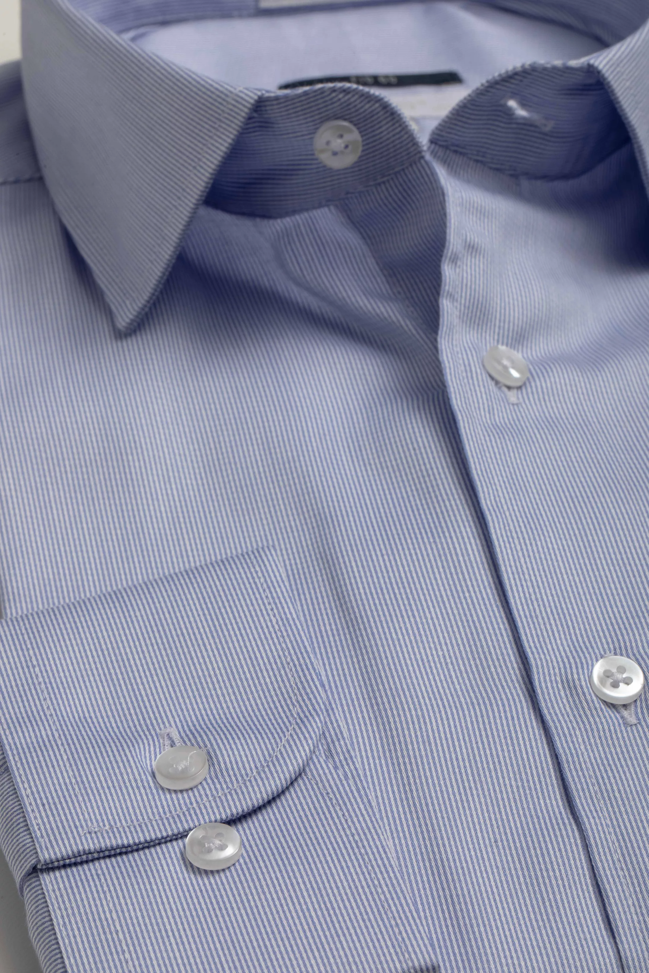 Camisa Manga Longa Slim fit Listrada azul - Diodato Alfaiataria