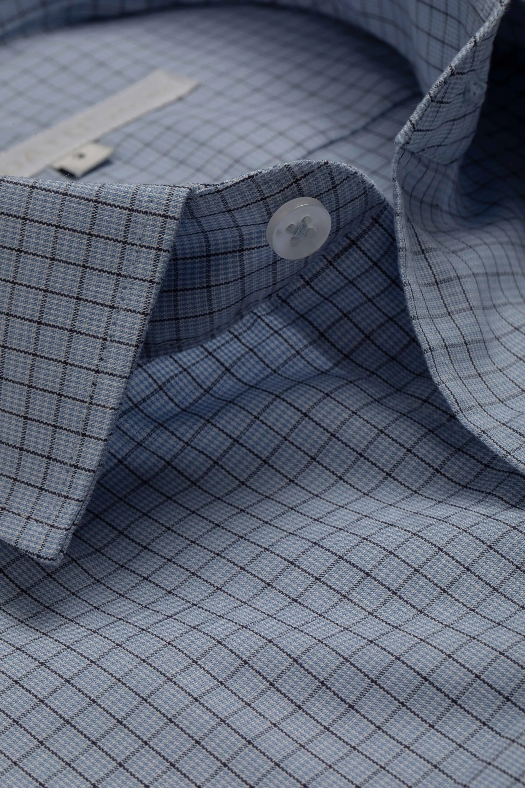 Camisa Manga Longa Slim fit Quadriculada Azul - Diodato Alfaiataria