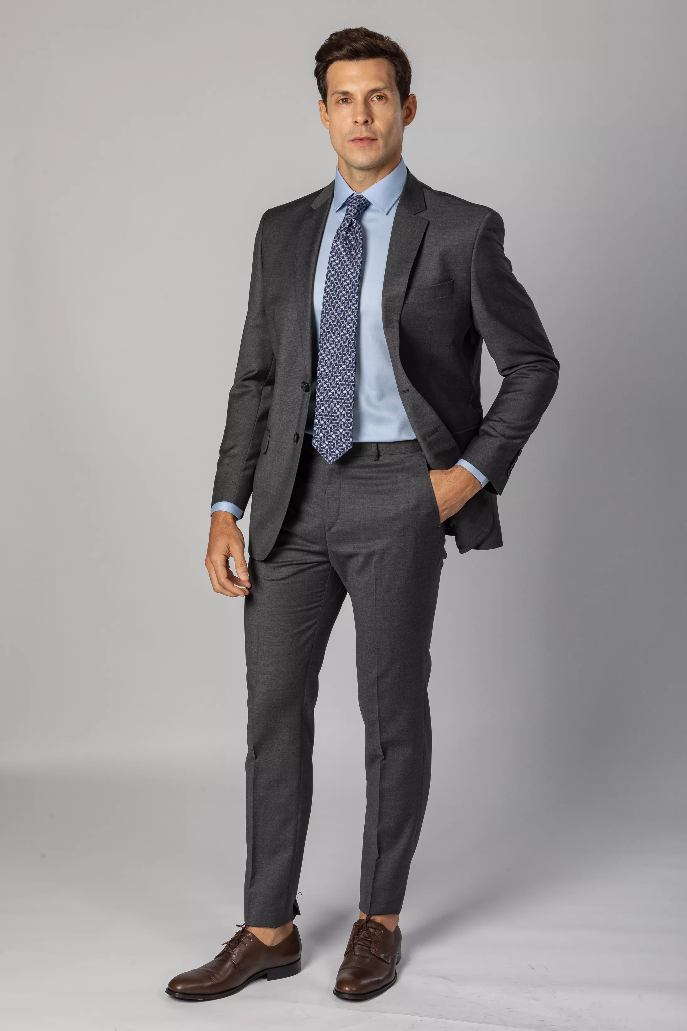 Costume Super 120 Regular Cinza Médio - Diodato Alfaiataria