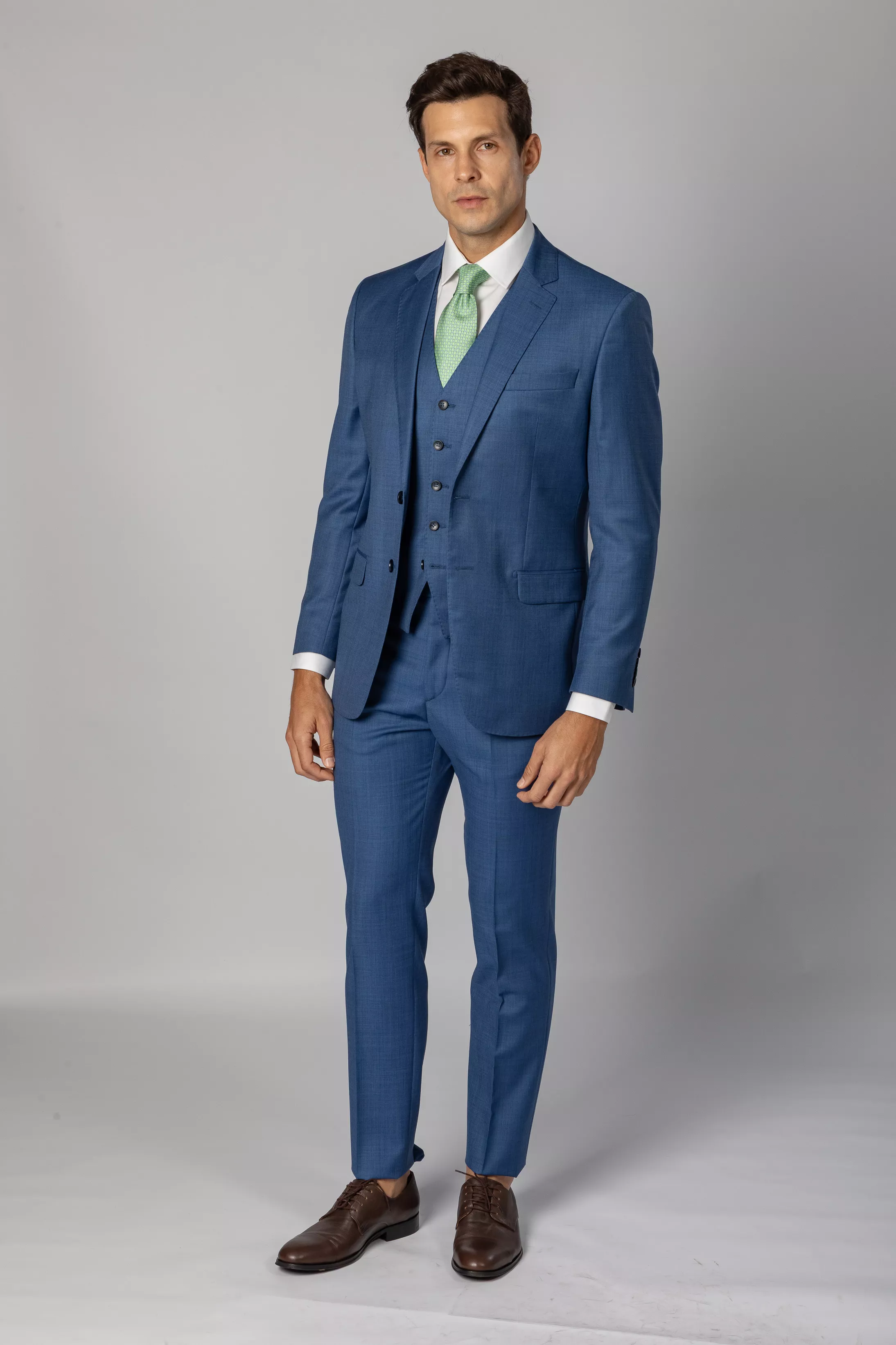 Terno Super 120 Slim Azul Médio - Diodato Alfaiataria