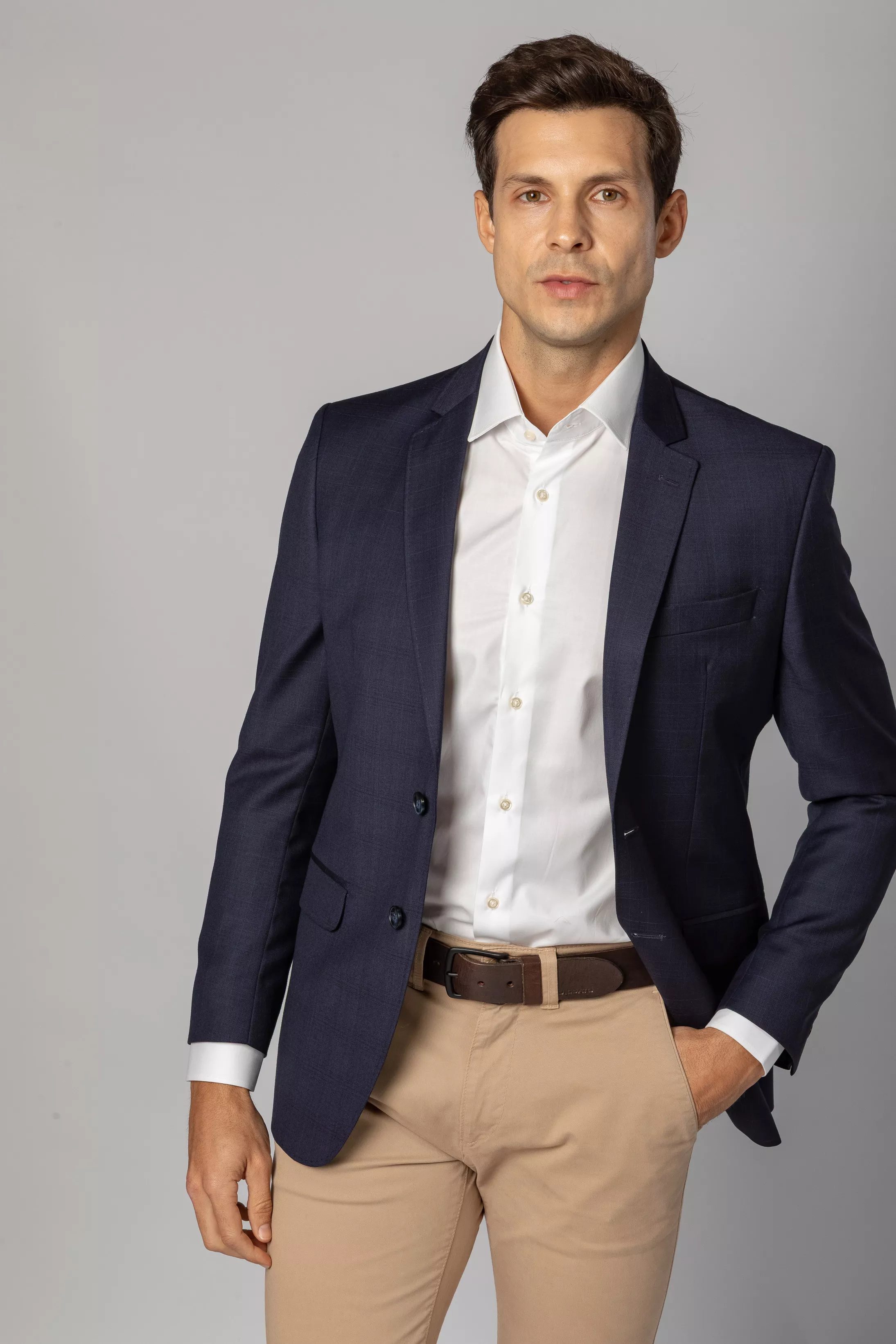 Blazer Slim Super 120 Window Pane Marinho