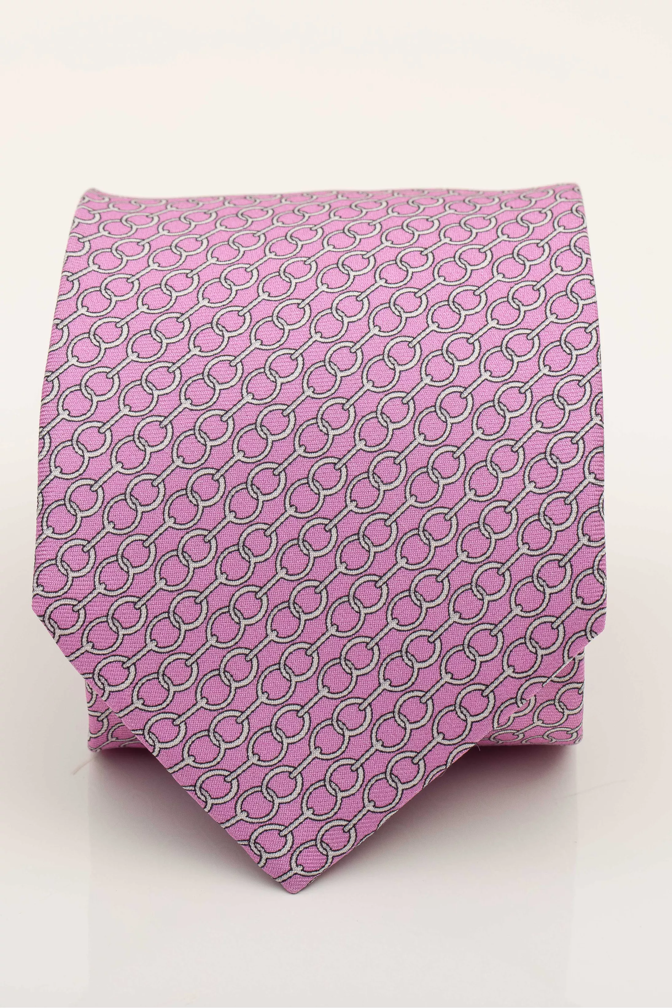Gravata Seda Italiana Trabalhada Rosa Claro - Diodato Alfaiataria