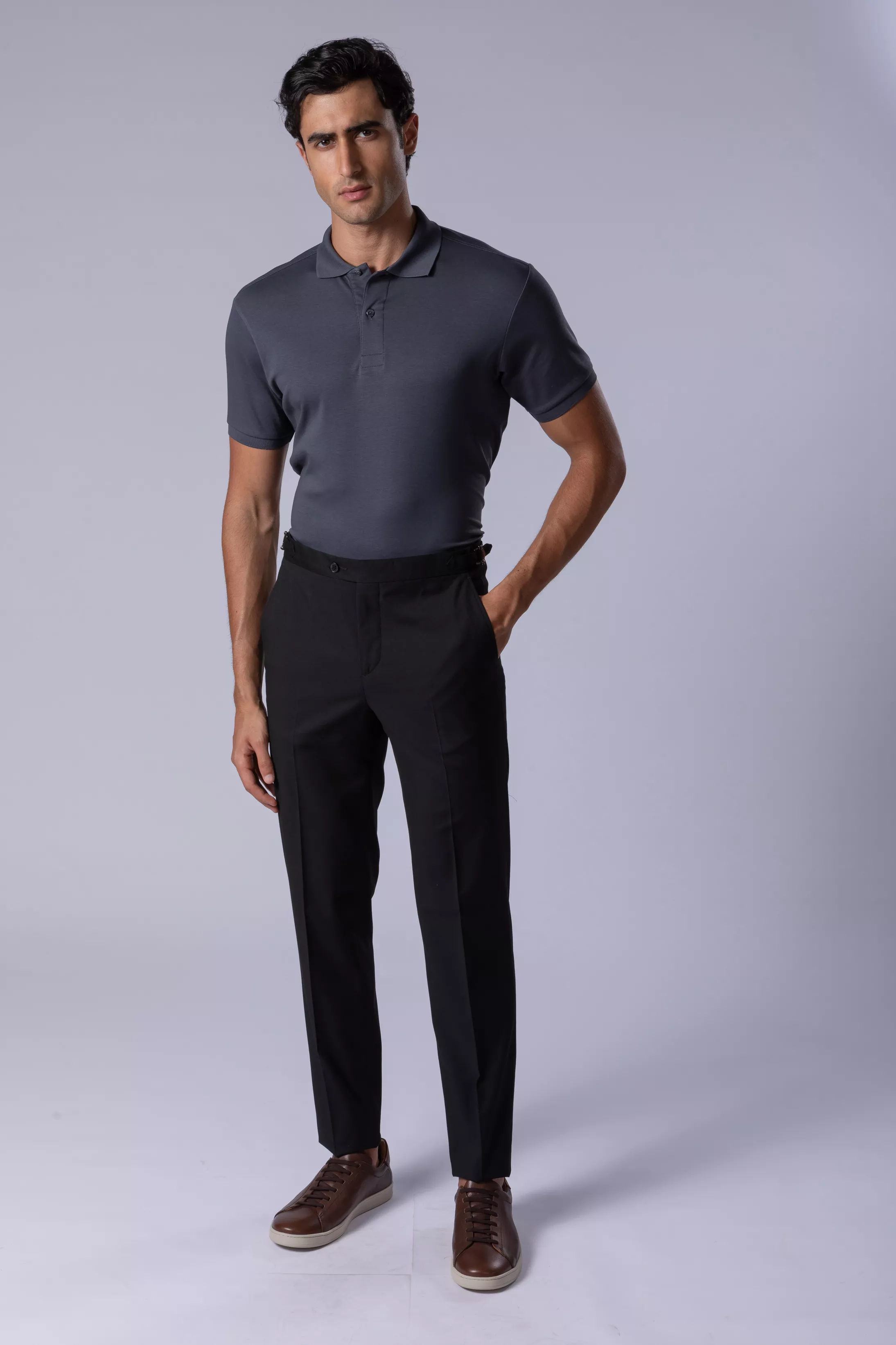 Calça social Slim Fit Milano Preto - Diodato Alfaiataria