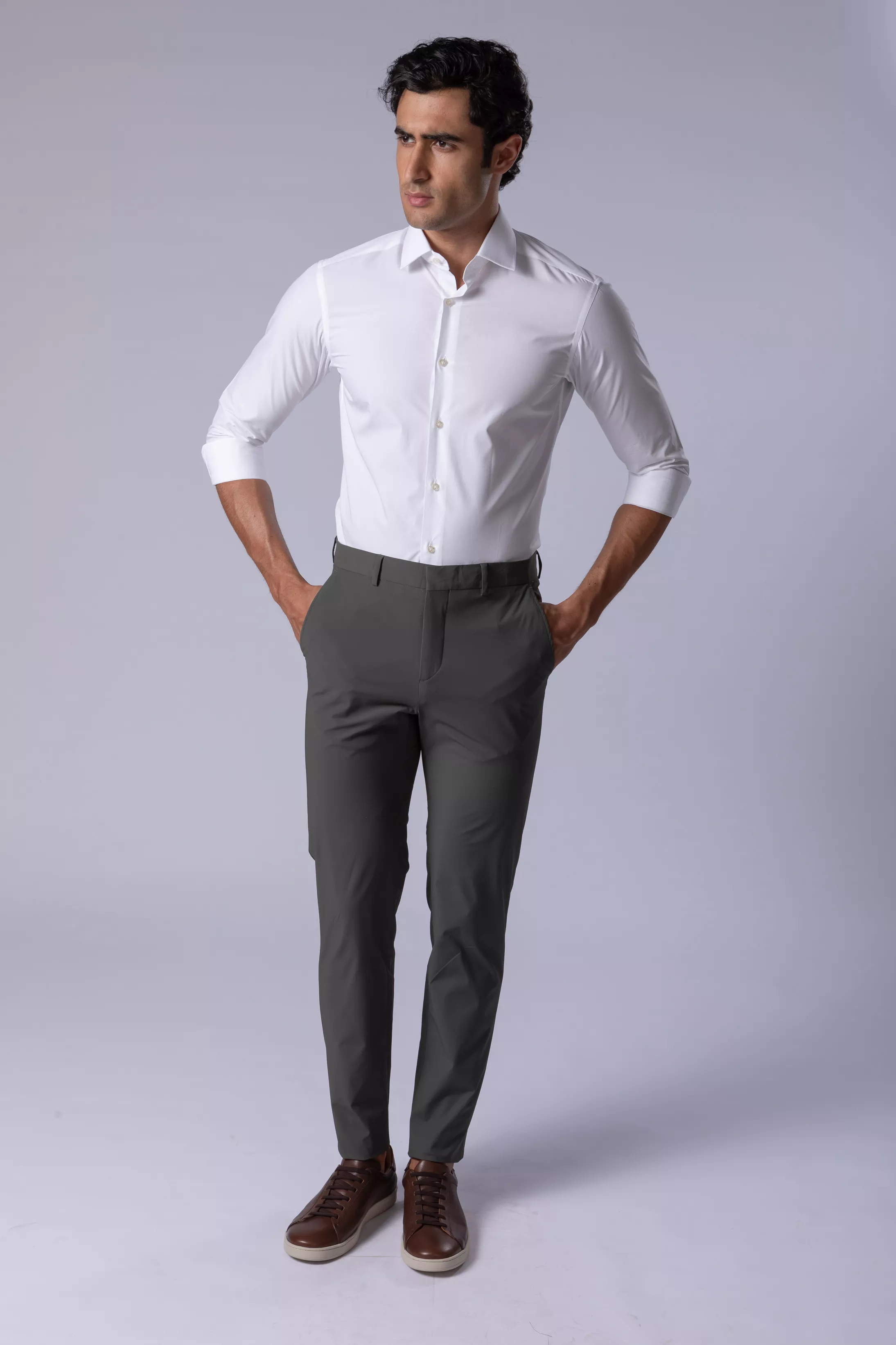 Calça social Slim Fit Firenze Verde - Diodato Alfaiataria