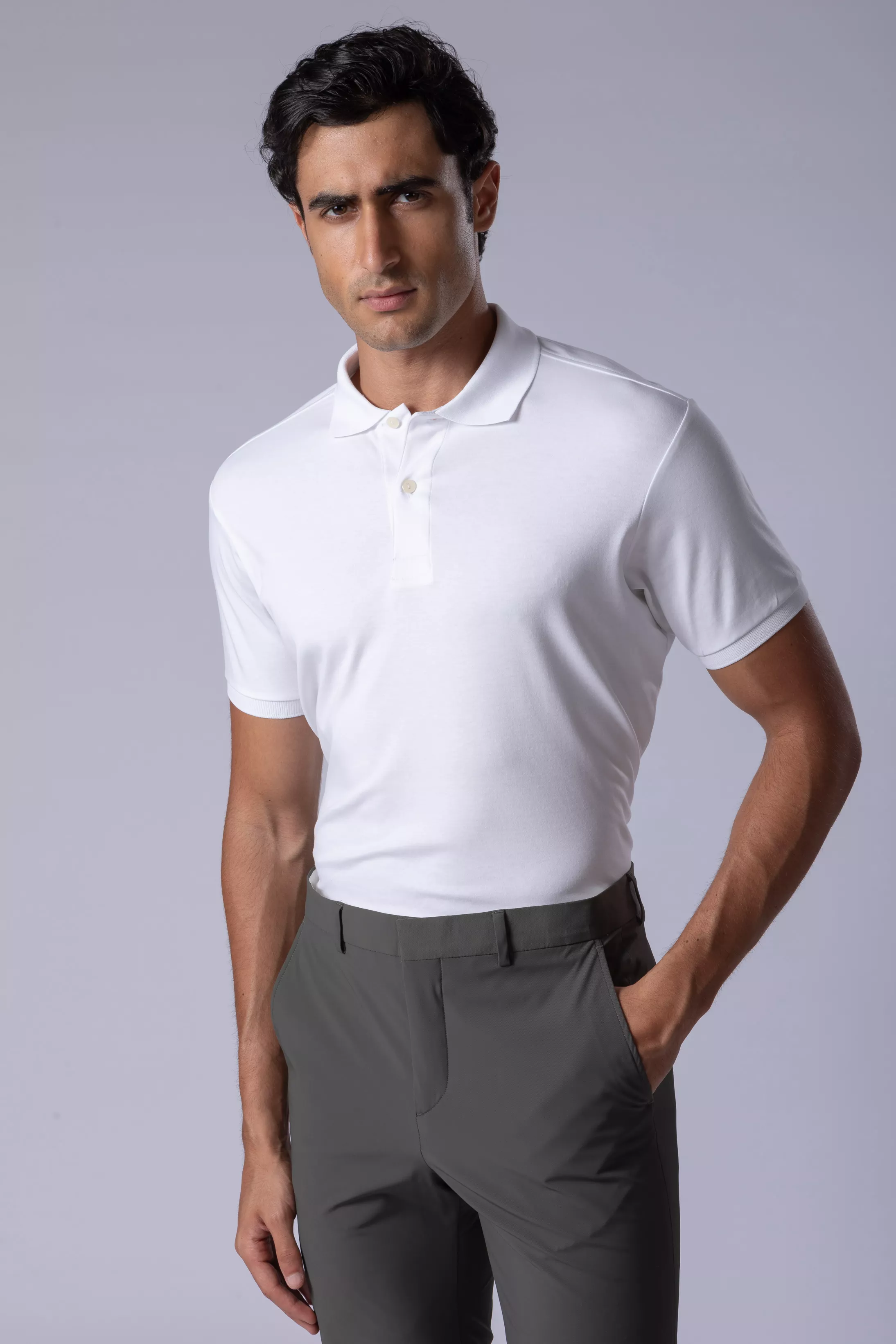 Camisa Polo Pimma Cotton Branca - Diodato Alfaiataria