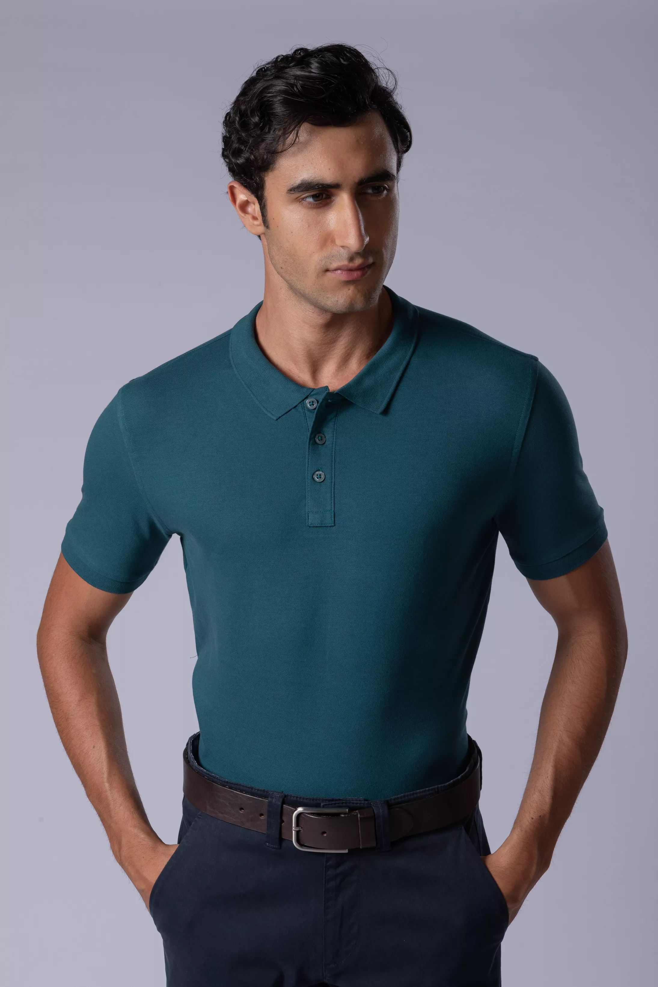 Camisa Polo Piquet Pimma Cotton verde - Diodato Alfaiataria
