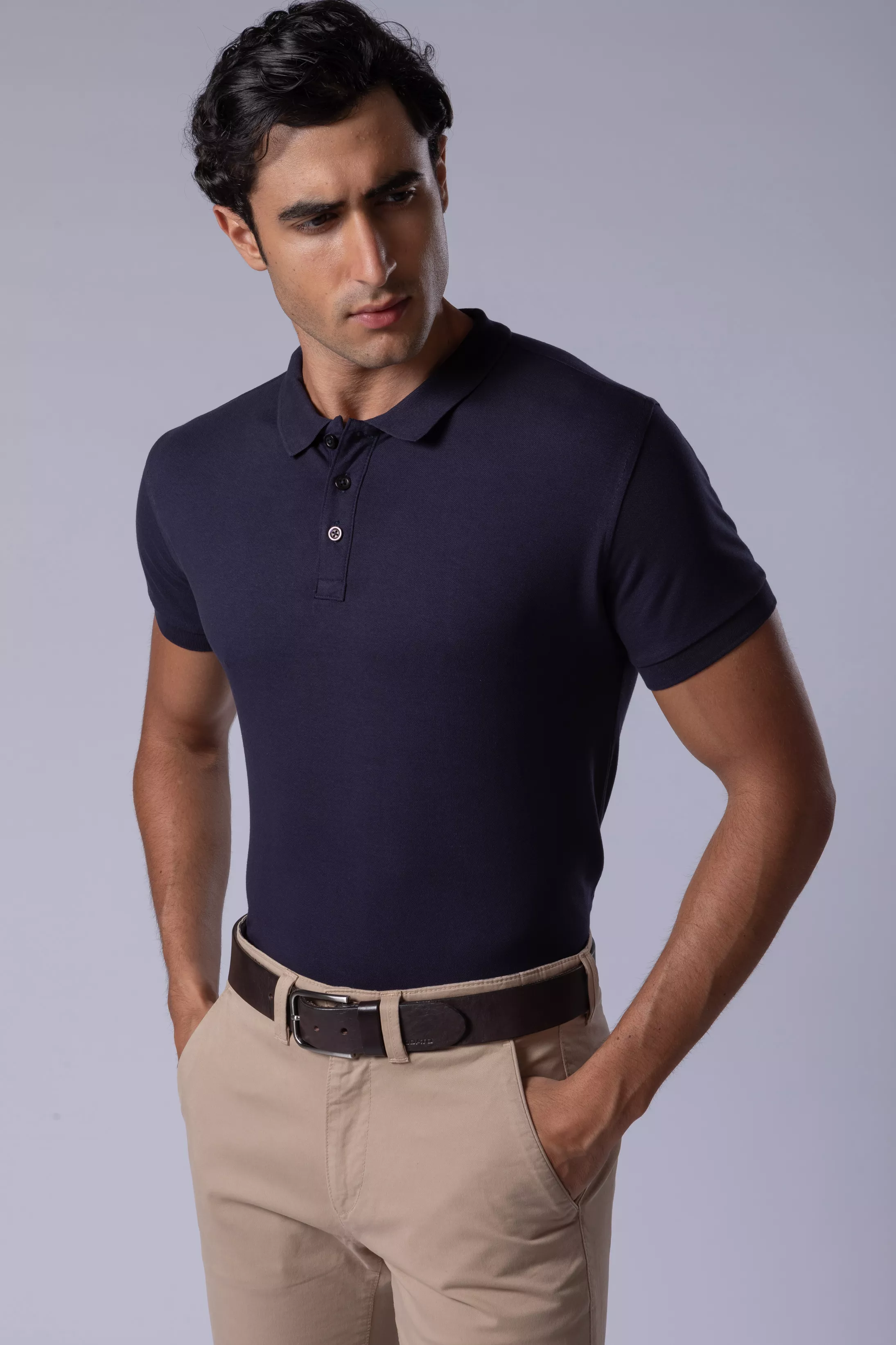 Camisa Polo Piquet Pimma Cotton marinho - Diodato Alfaiataria
