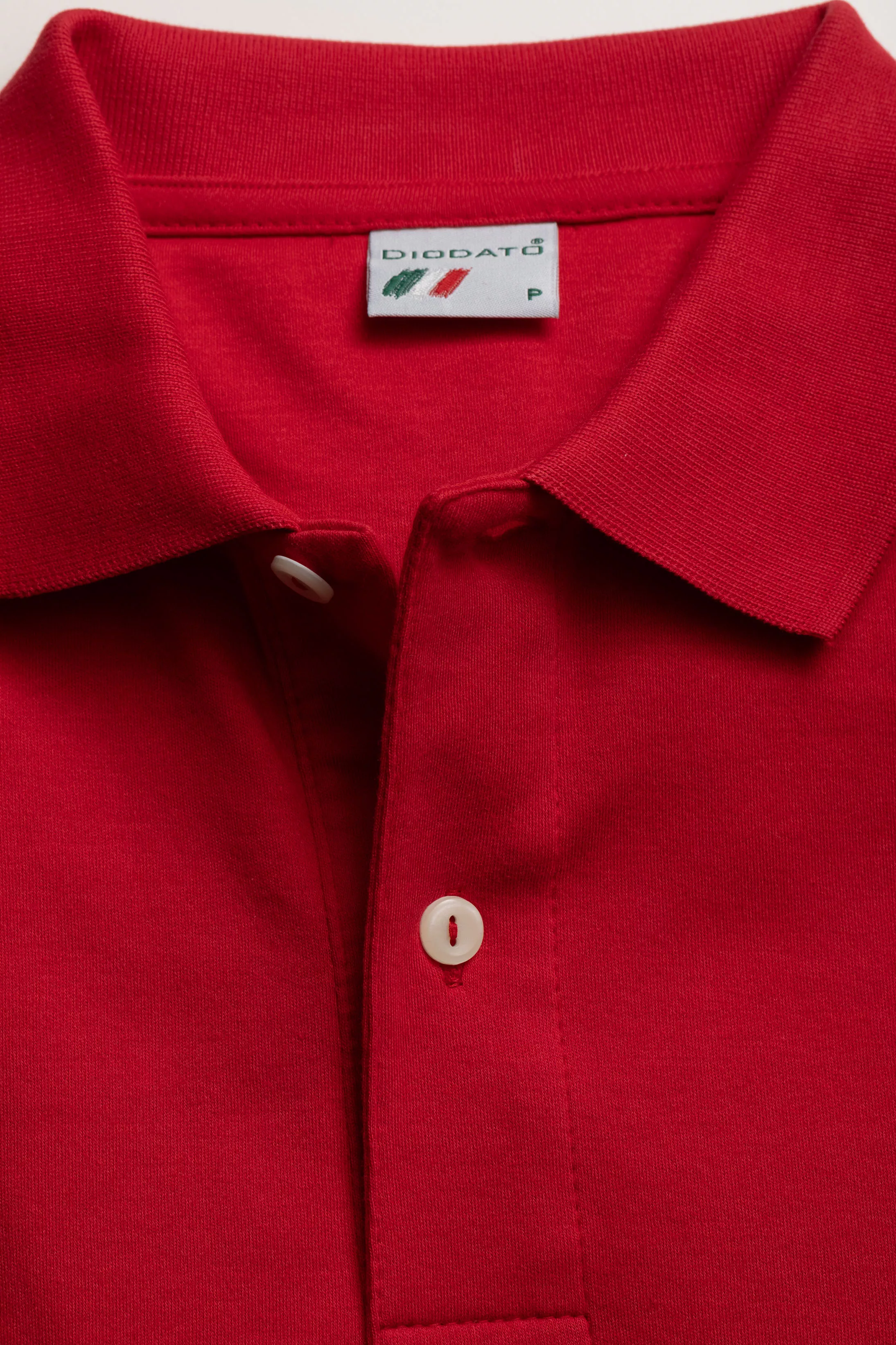 Camisa Polo Malha Peruana vermelha - Diodato Alfaiataria