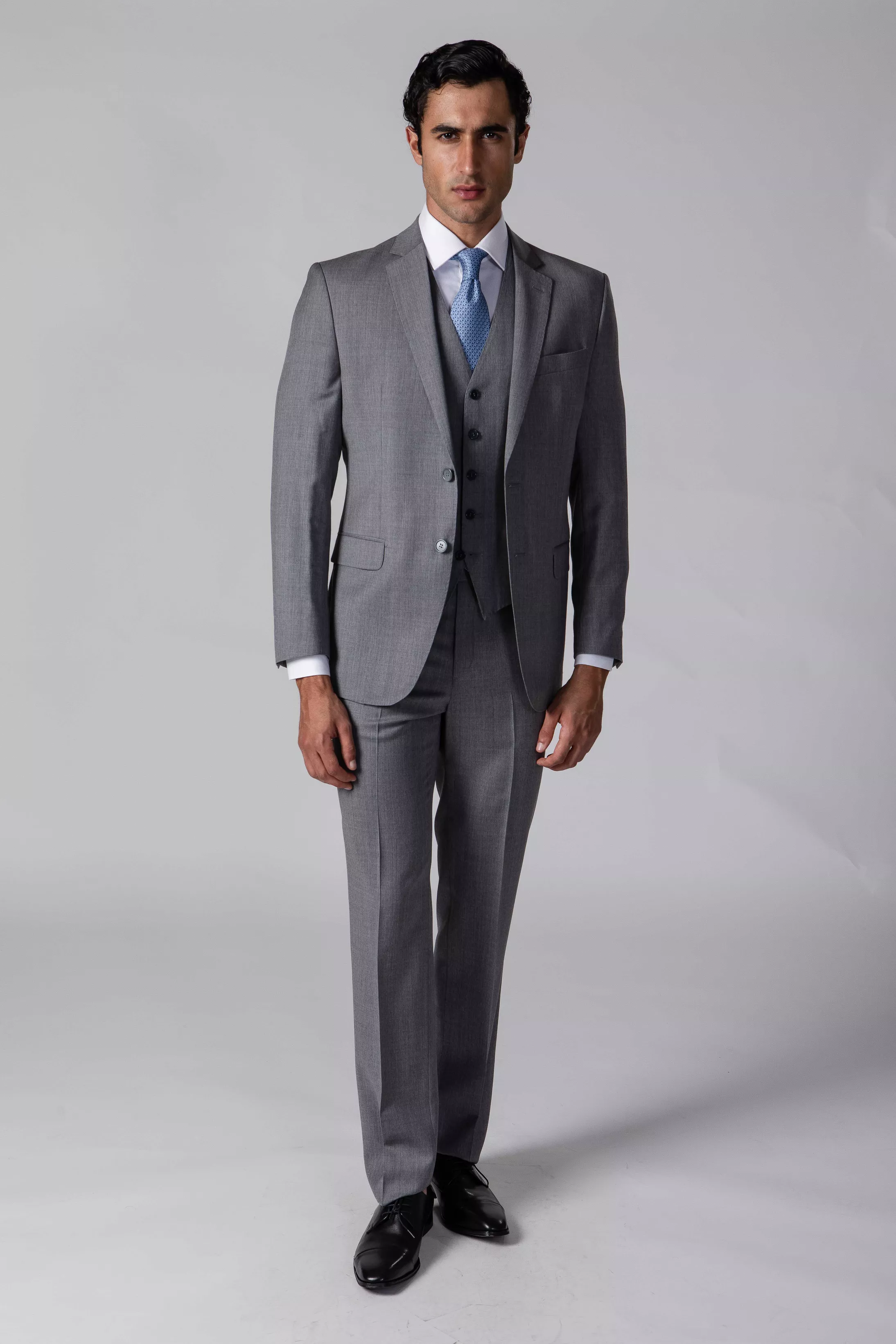 Terno Super 120 Slim Cinza Claro - Diodato Alfaiataria