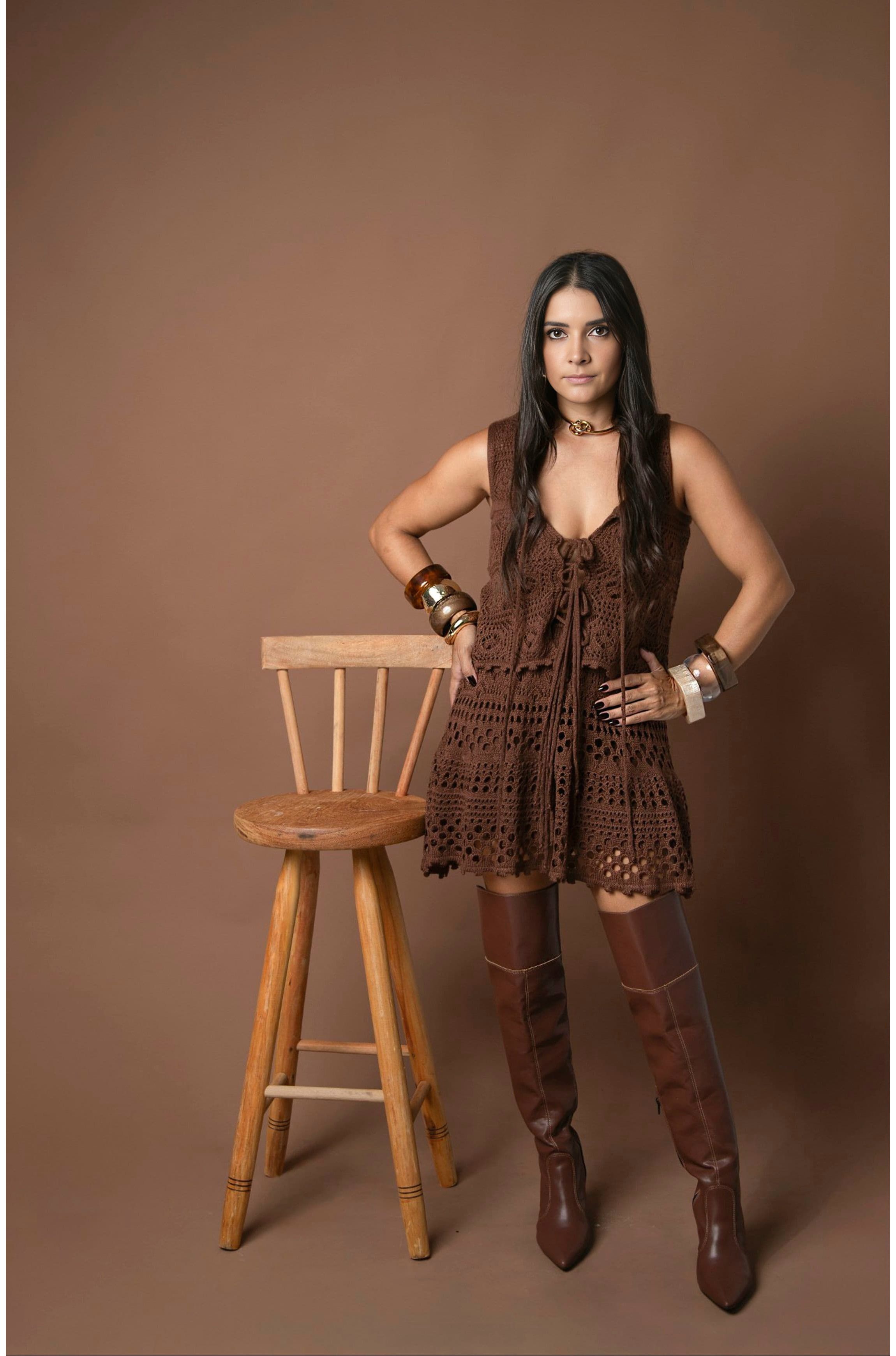 Conjunto Maria Maria Marrom - Bruna Acessórios