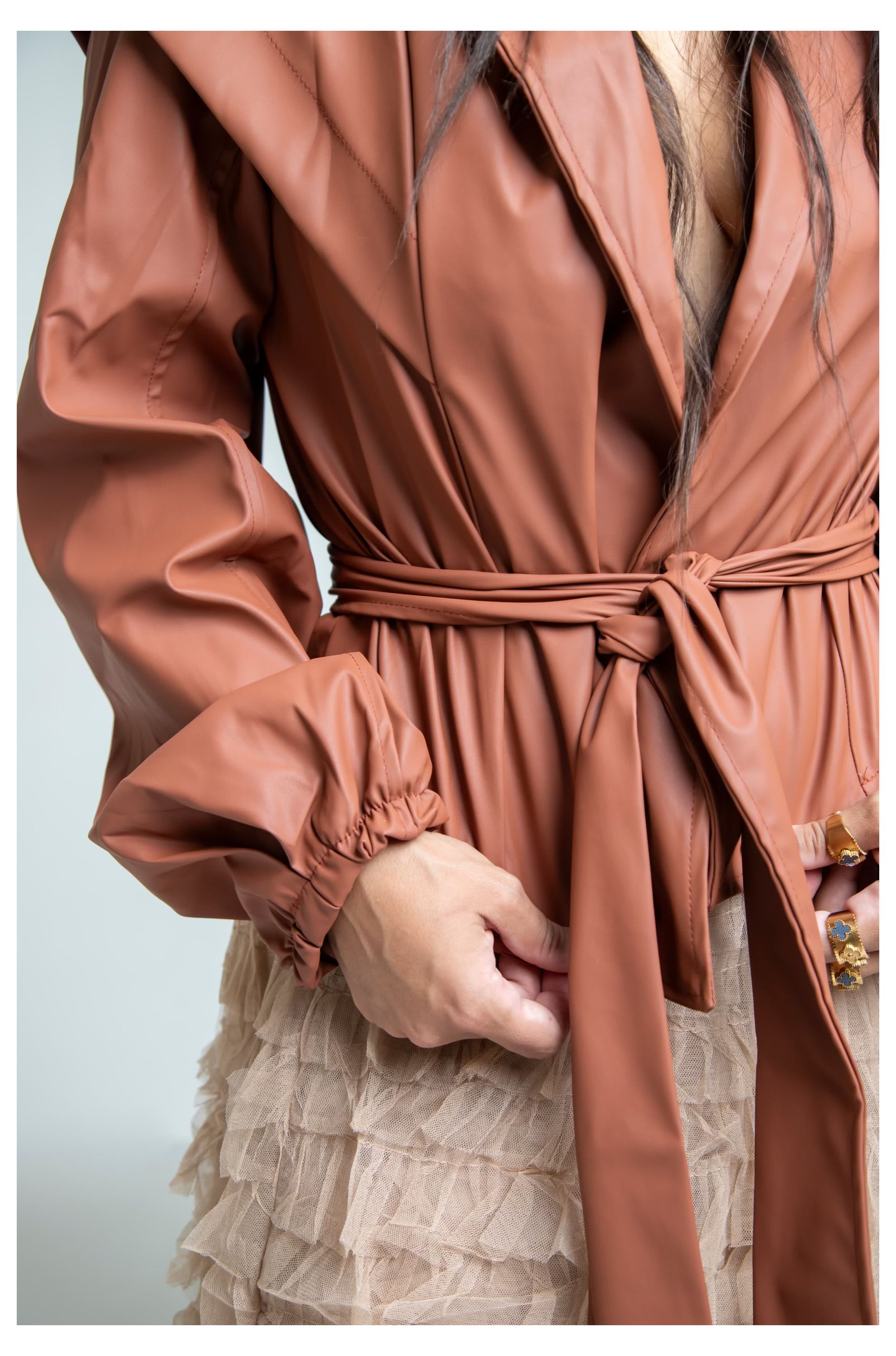 Kimono caramelo - Bruna Acessórios