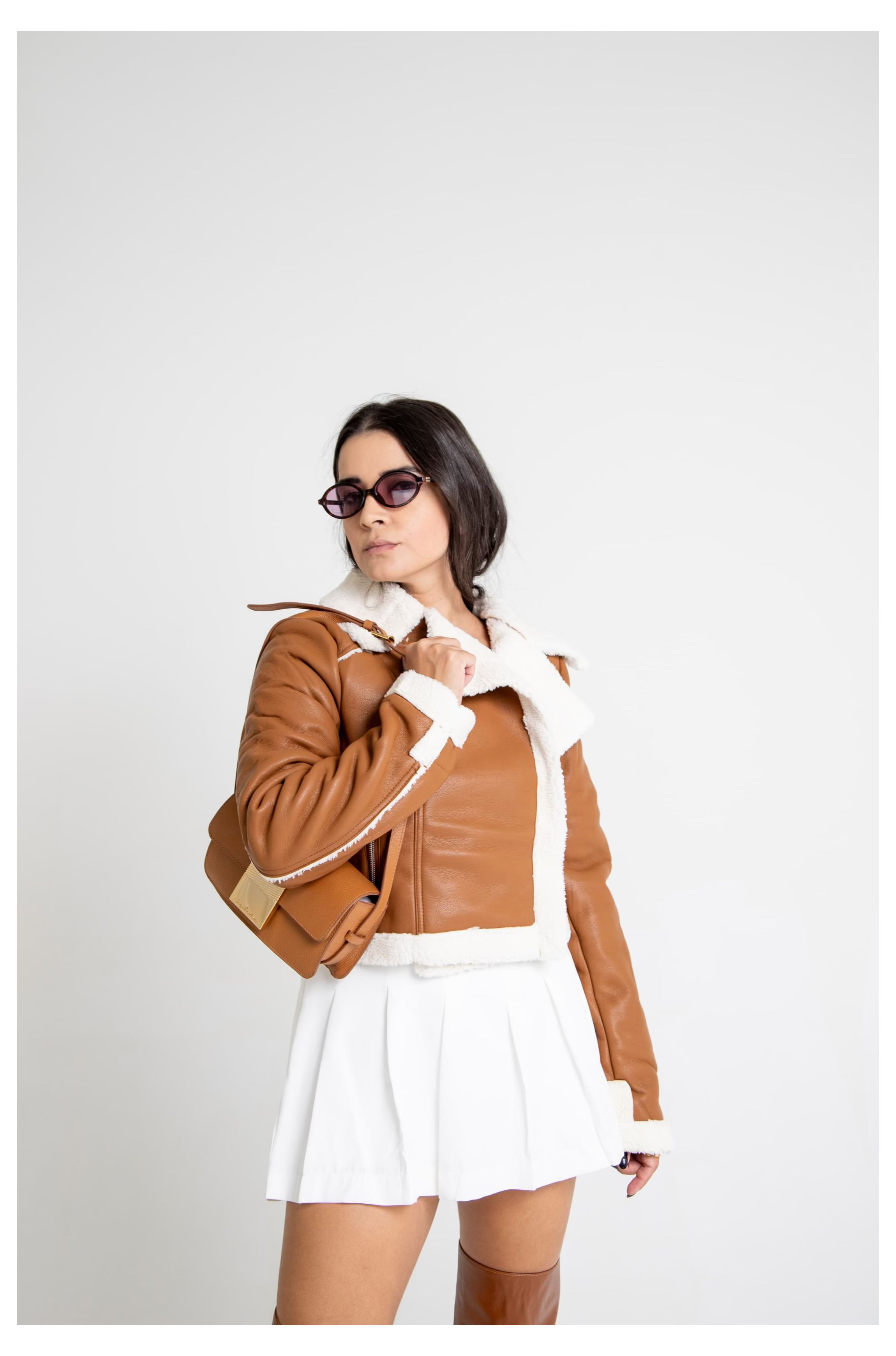 Jaqueta Carol caramelo - Bruna Acessórios