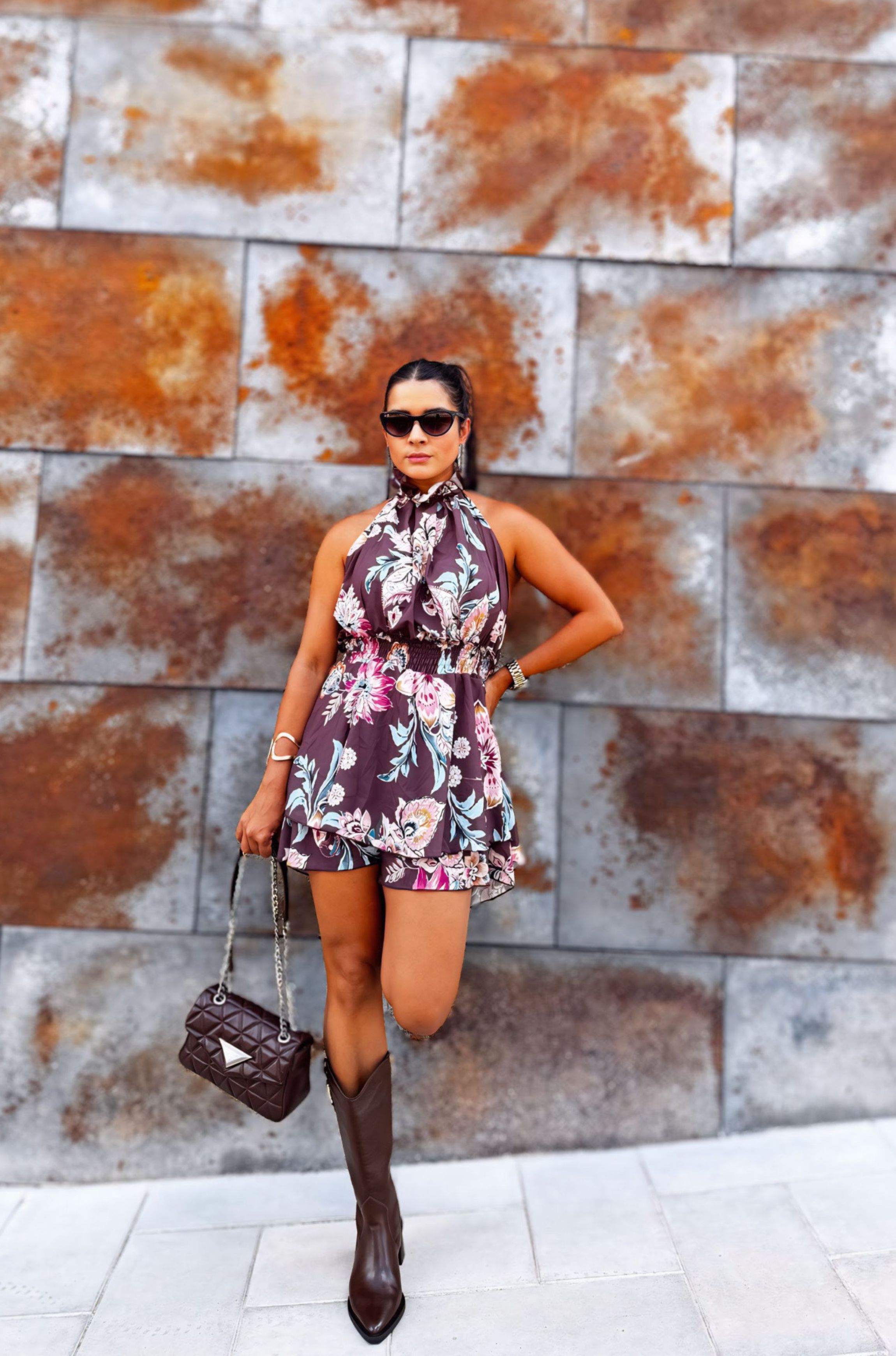 Macaquinho Rebeca Floral - Bruna Acessórios