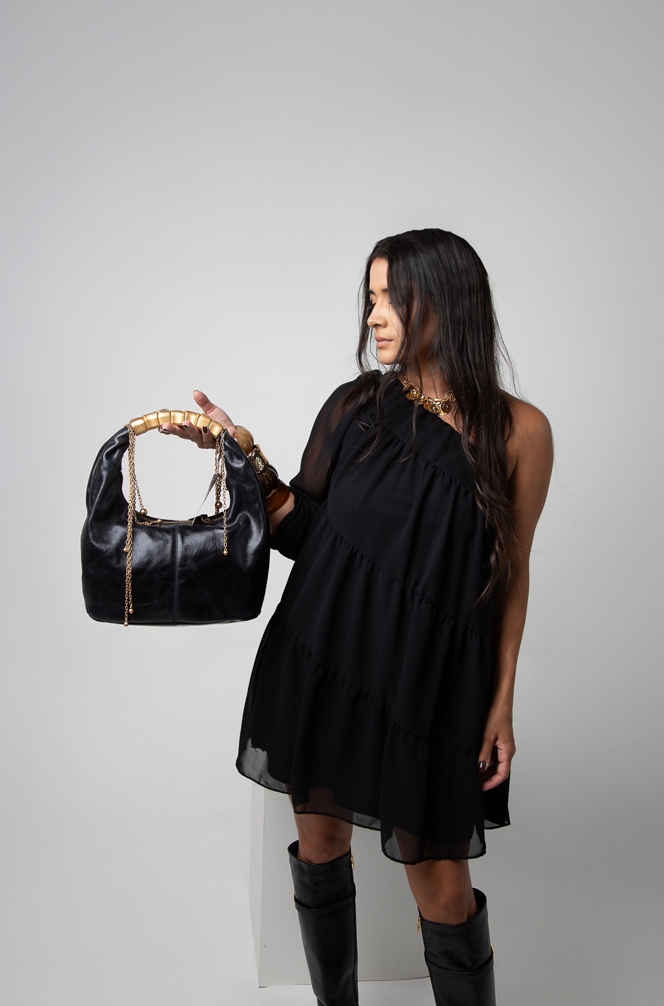 Vestido Luana Preto - Bruna Acessórios