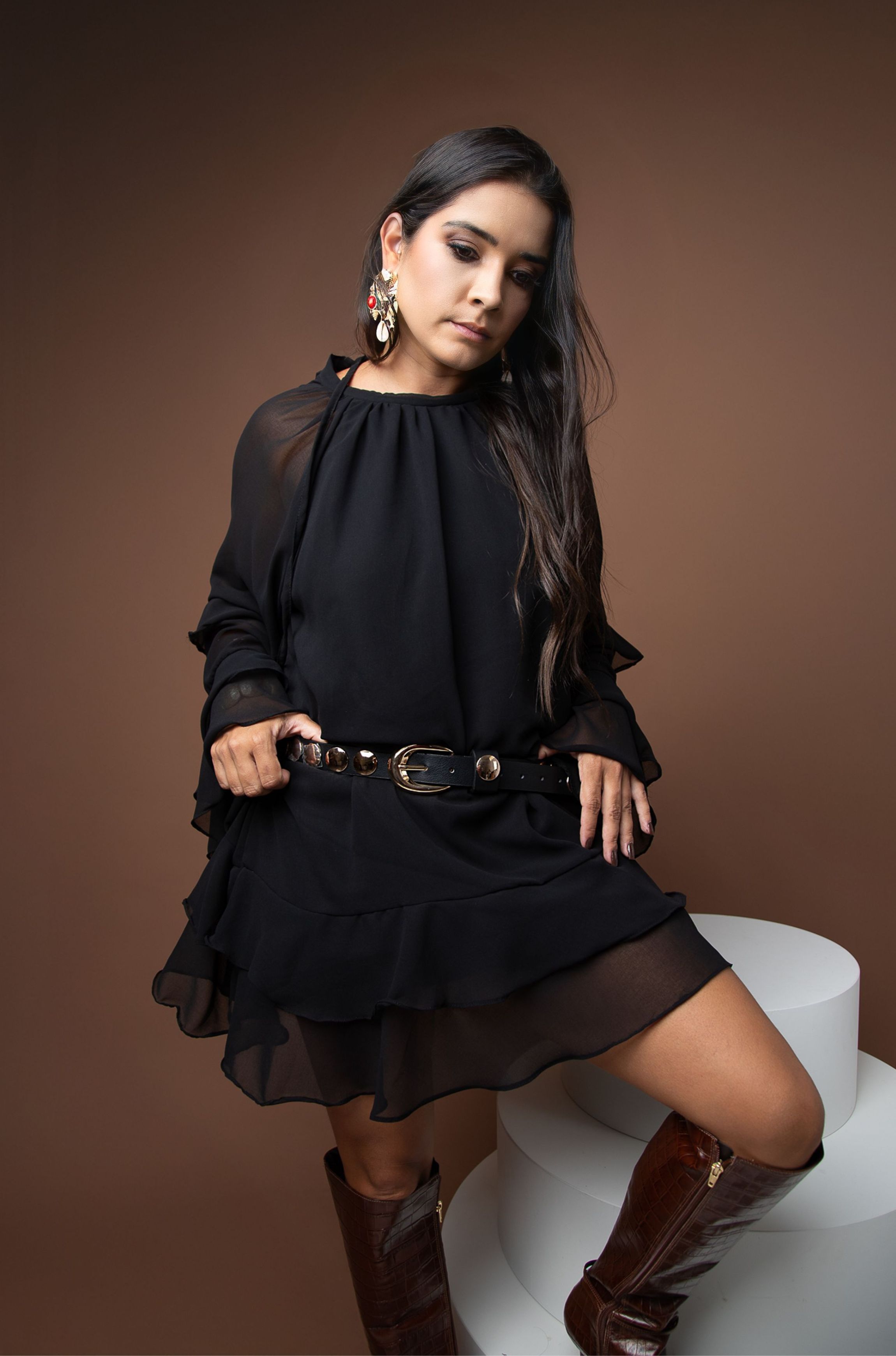 Vestido Thassia Preto - Bruna Acessórios