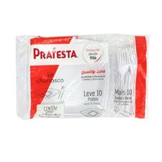 Kit Churrasco Quality Line c/10 Branco PFT - PÉ DE MOLEQUE