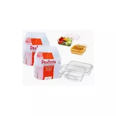 Pote Retangular 750ml C/Tampa - 24 PFT - PÉ DE MOLEQUE